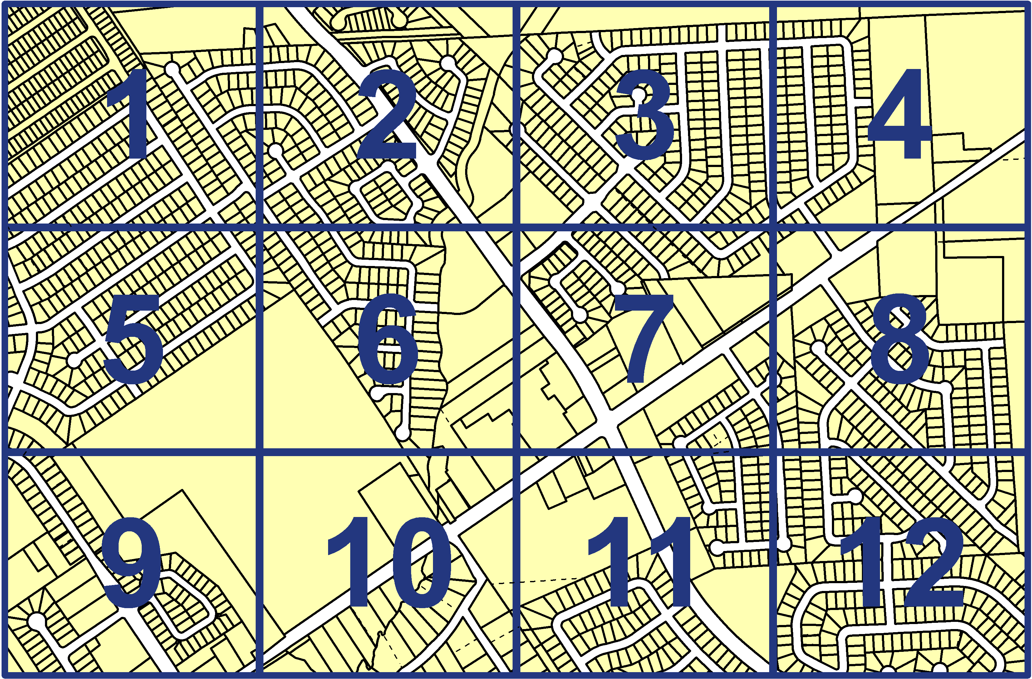 quarter facet map