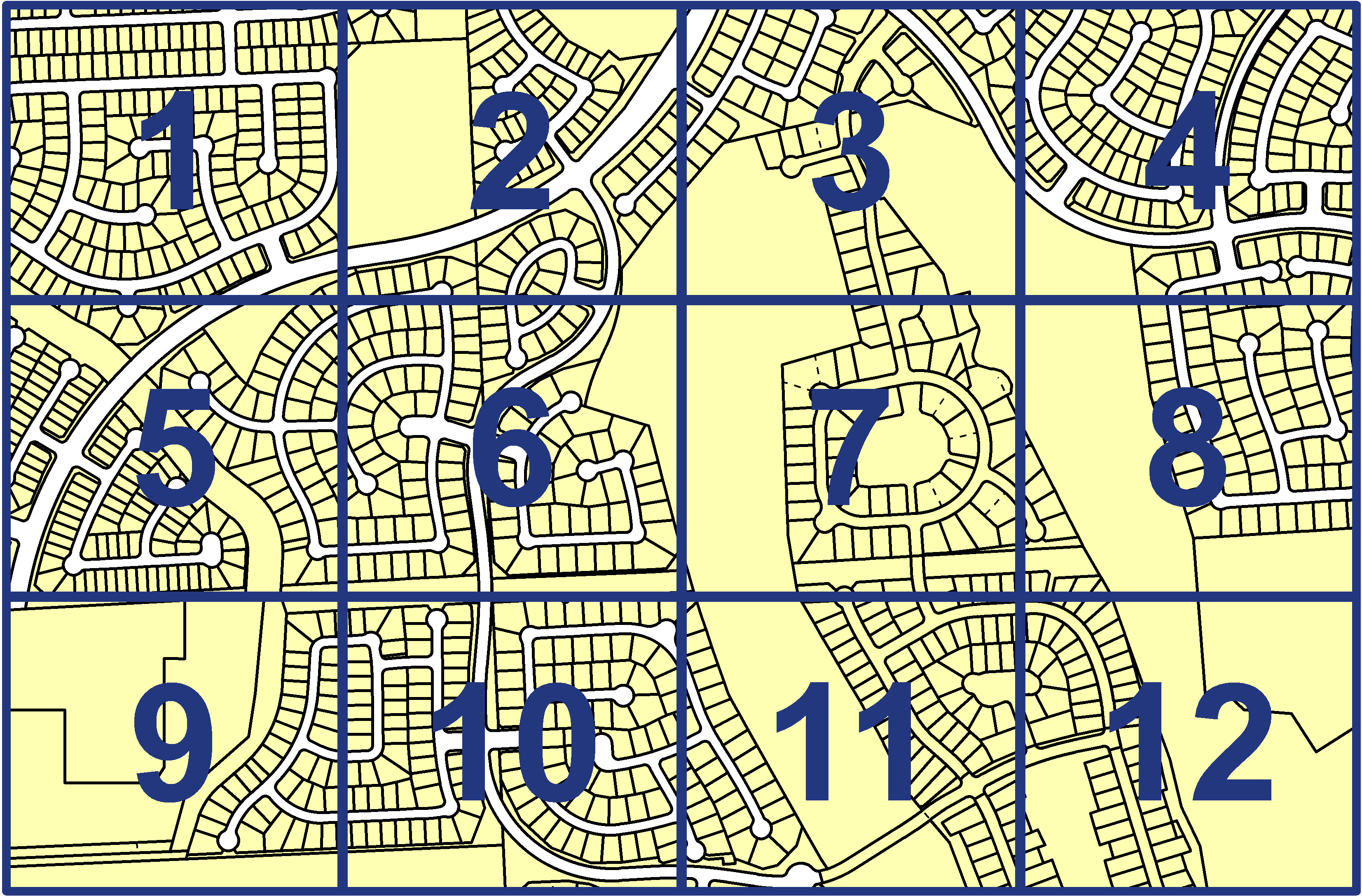 quarter facet map