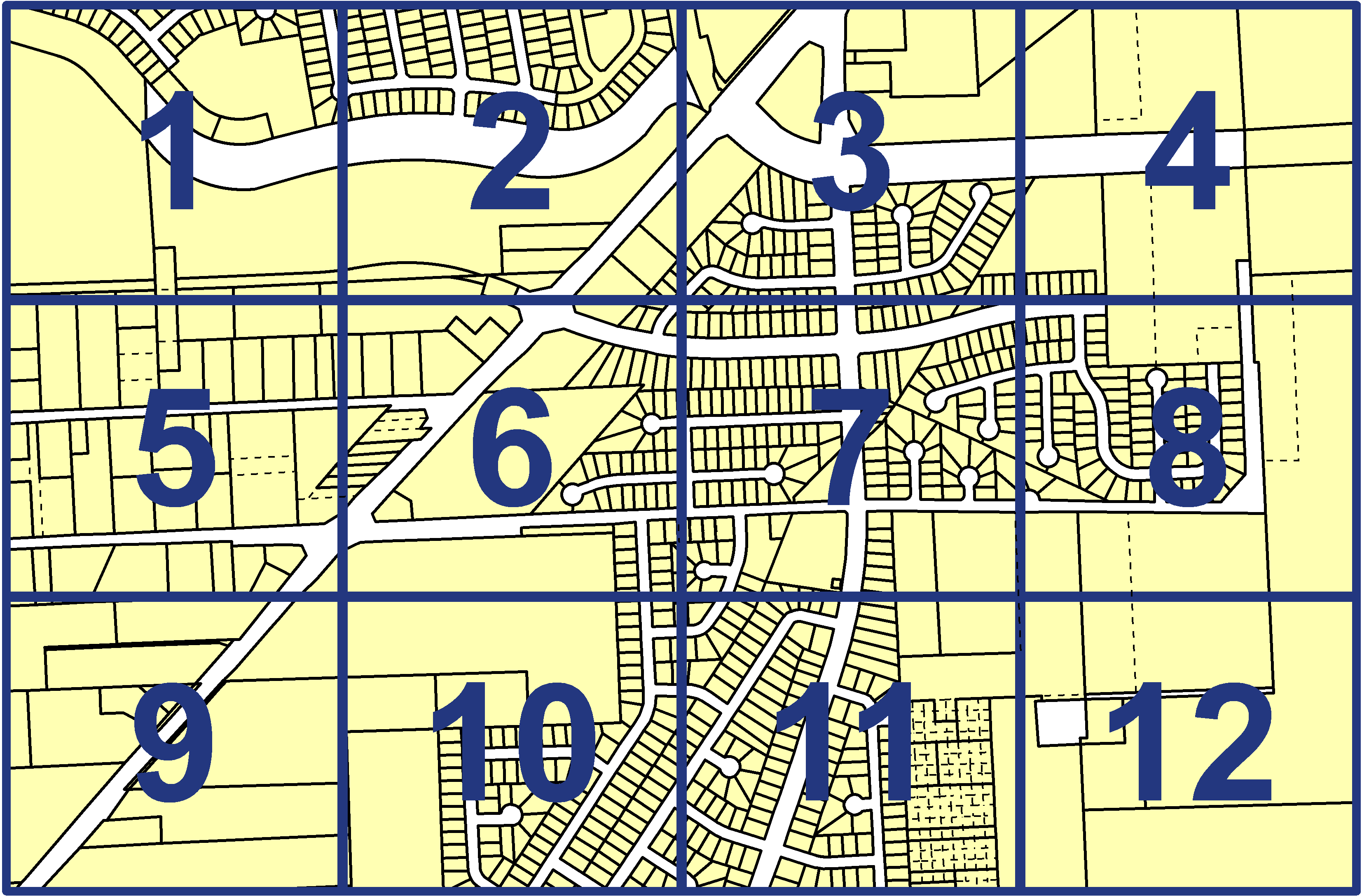 quarter facet map