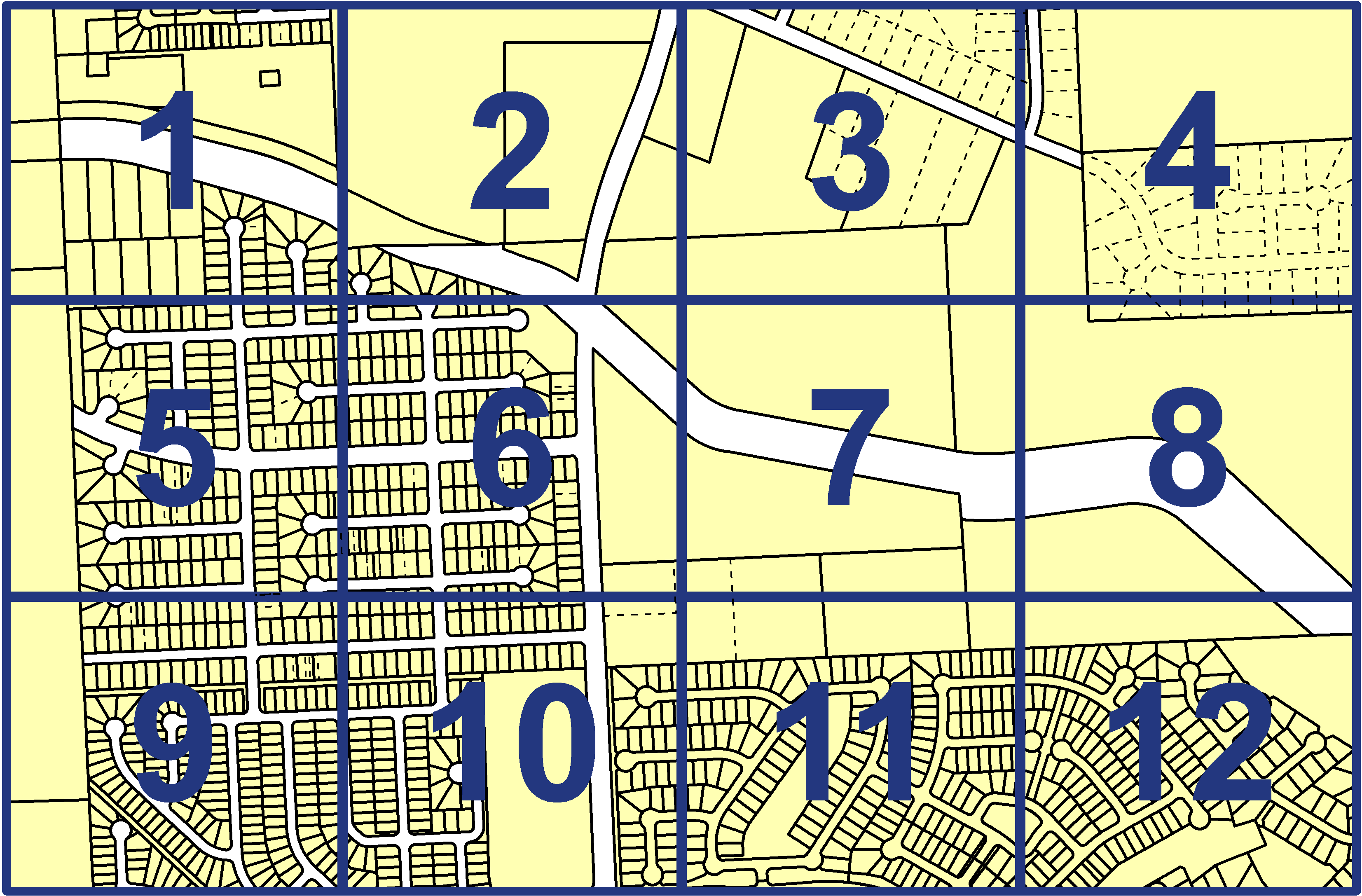 quarter facet map