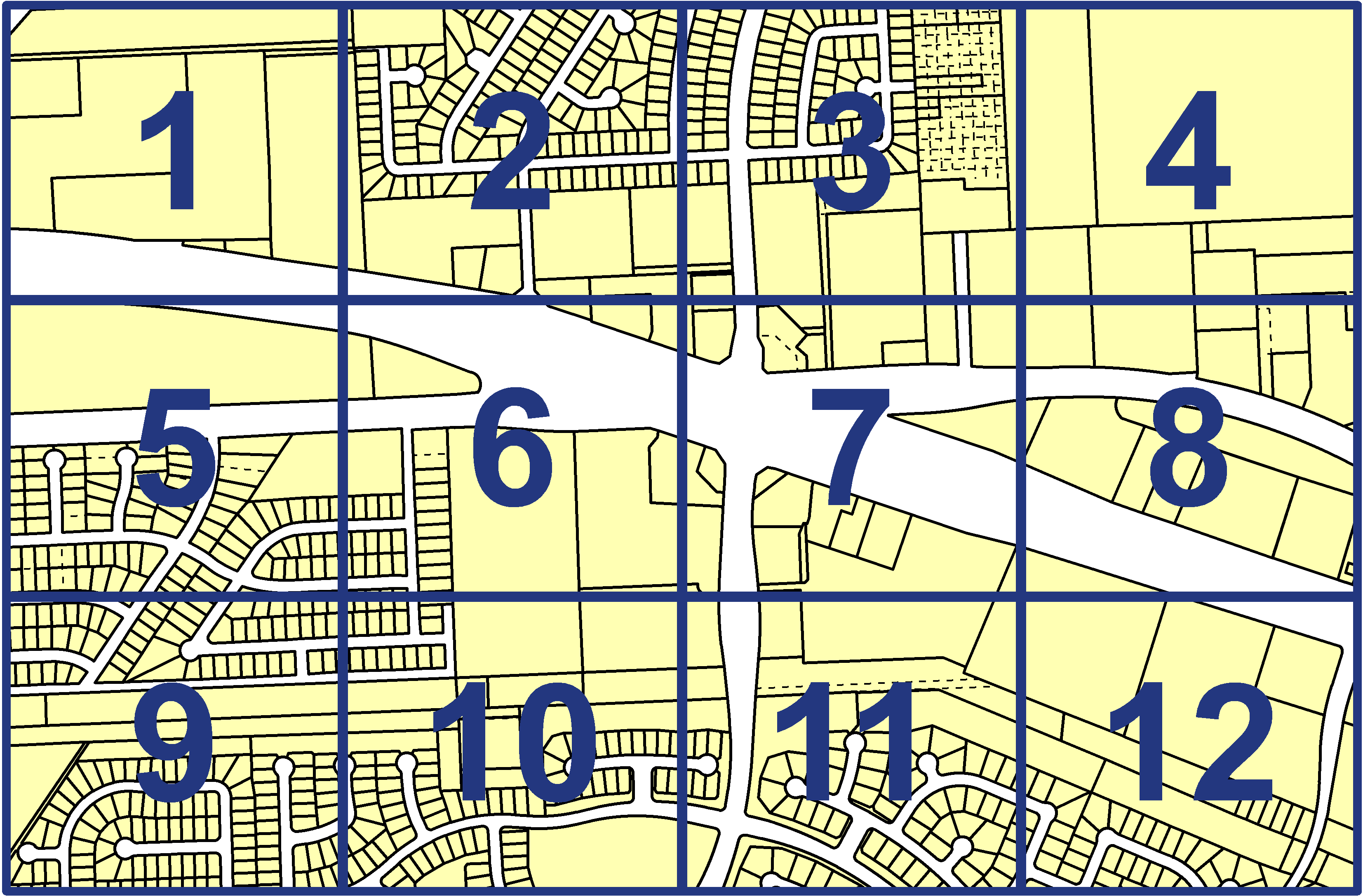 quarter facet map