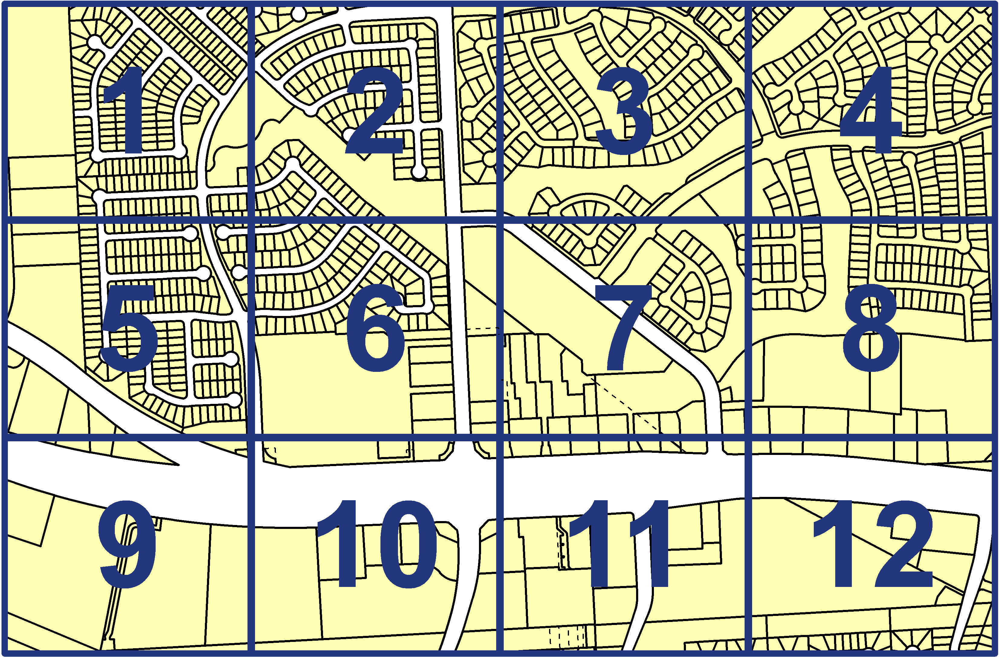 quarter facet map