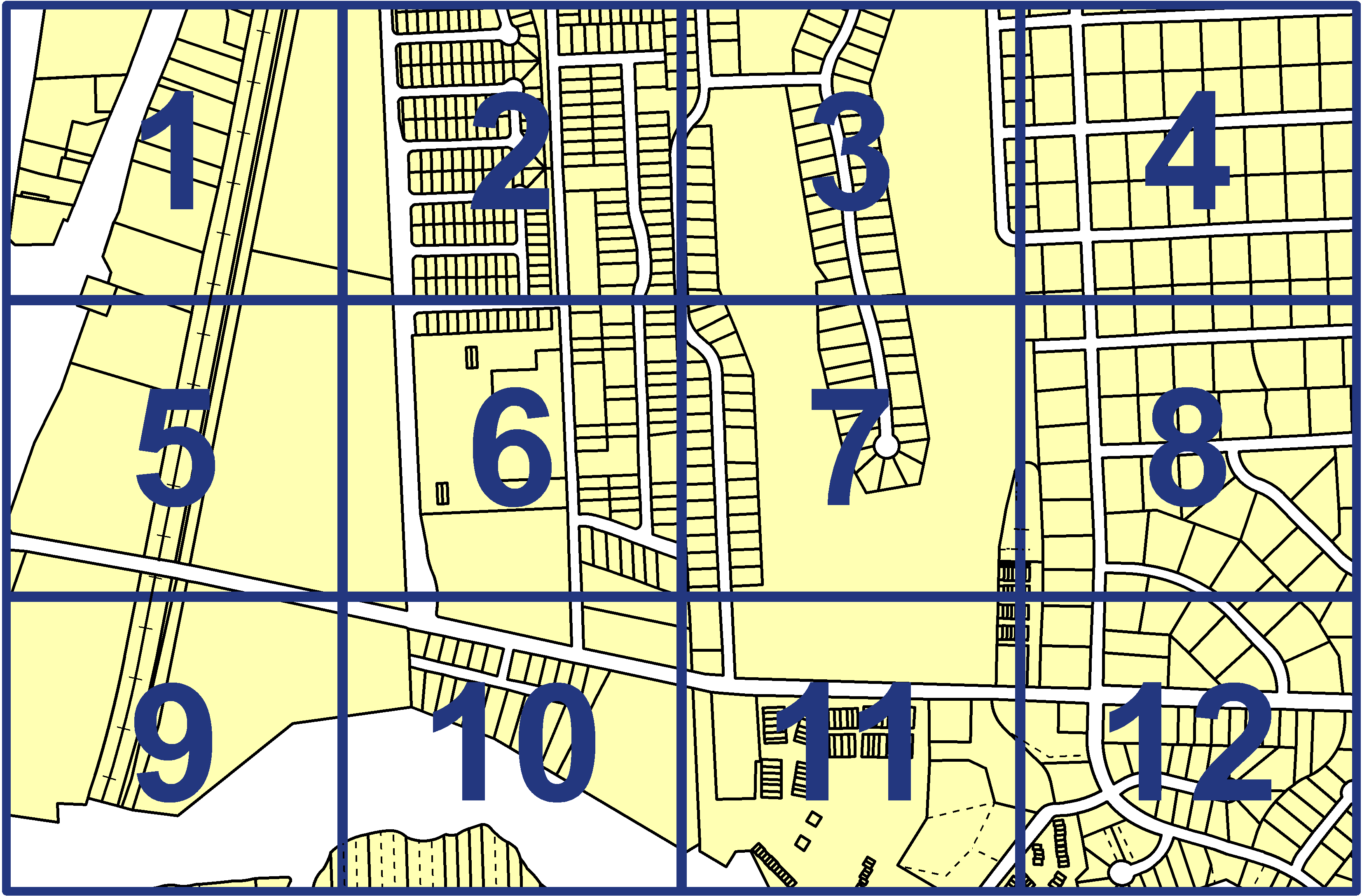 quarter facet map