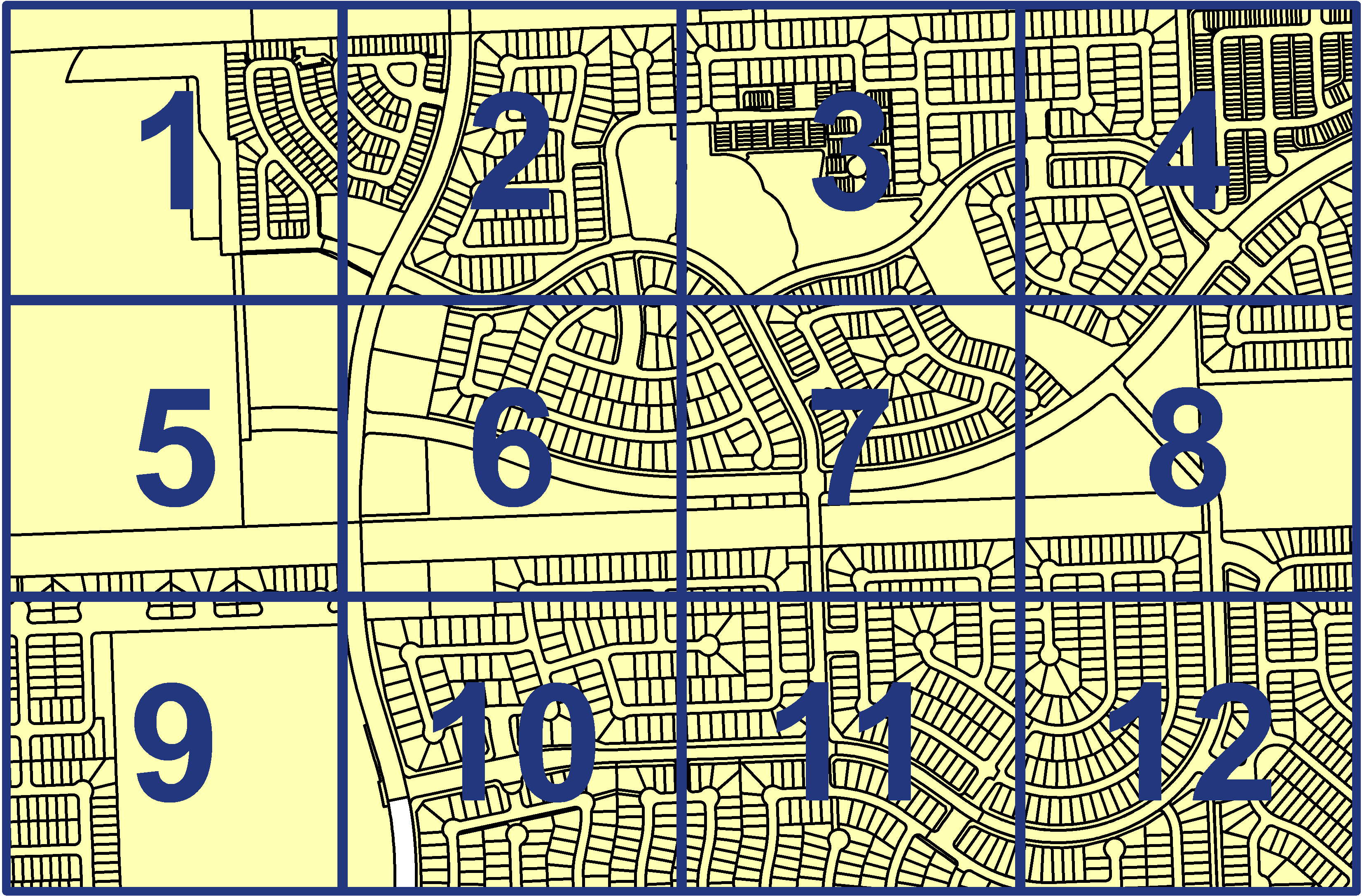 quarter facet map