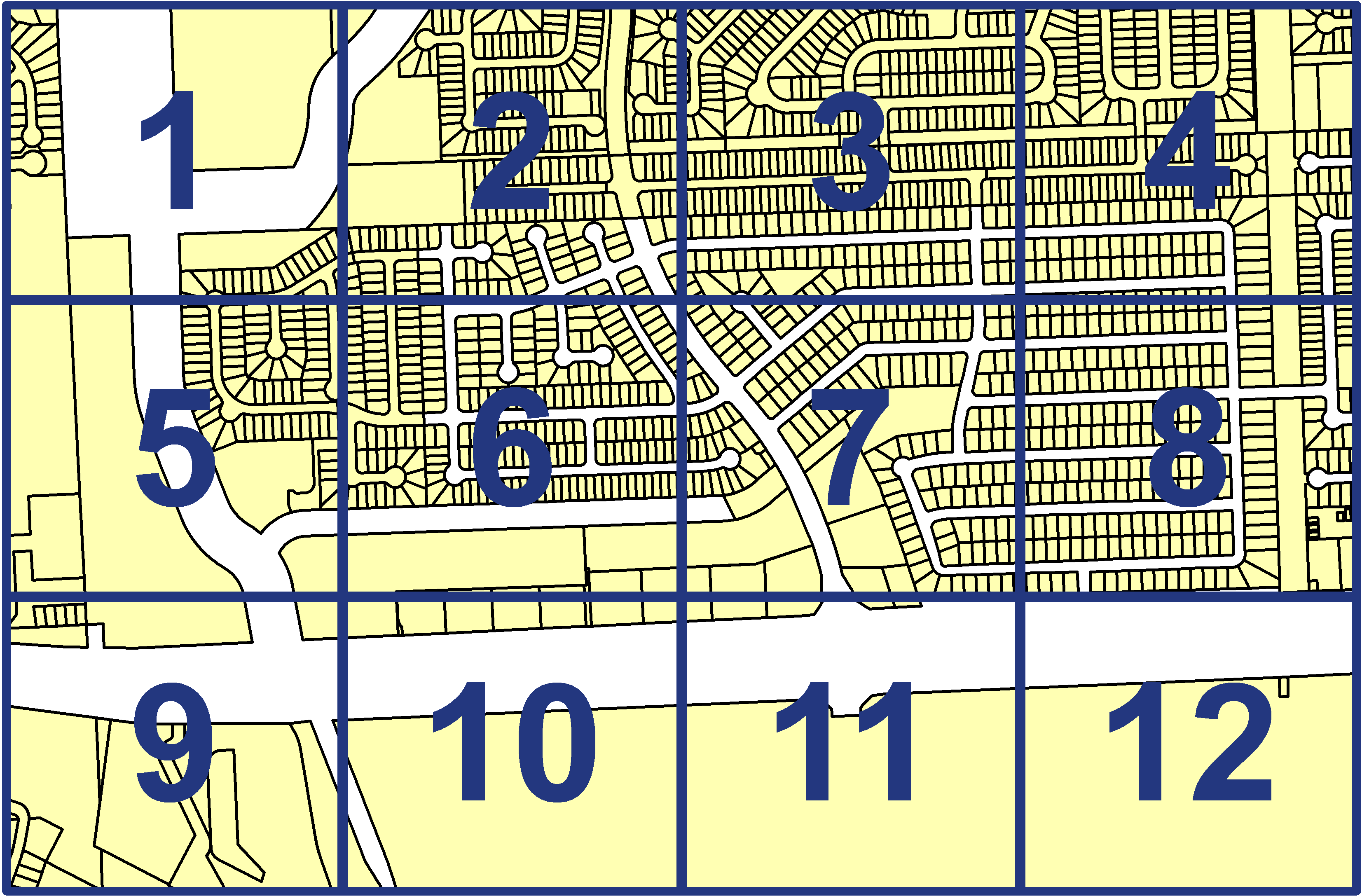 quarter facet map