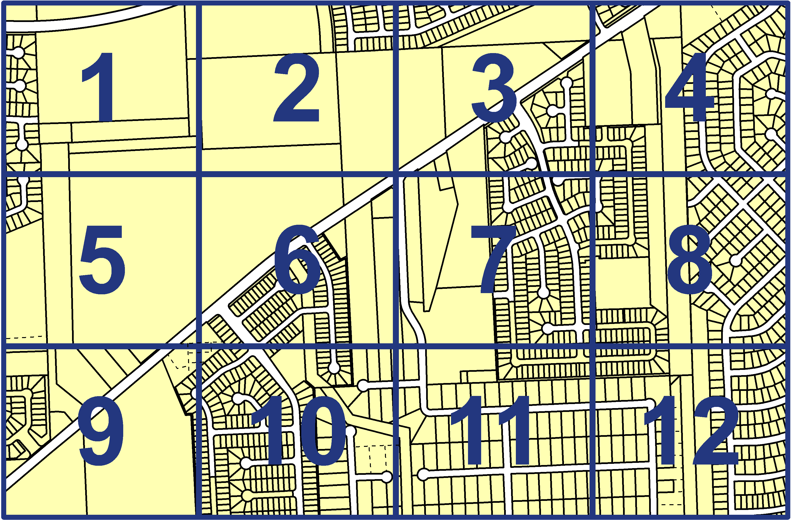 quarter facet map