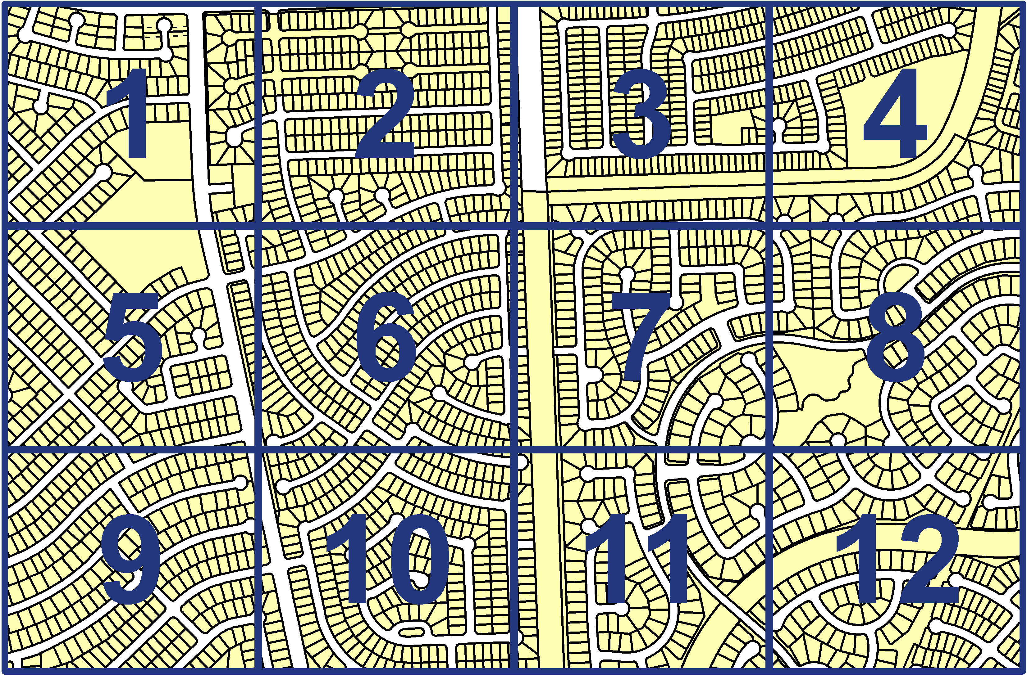 quarter facet map