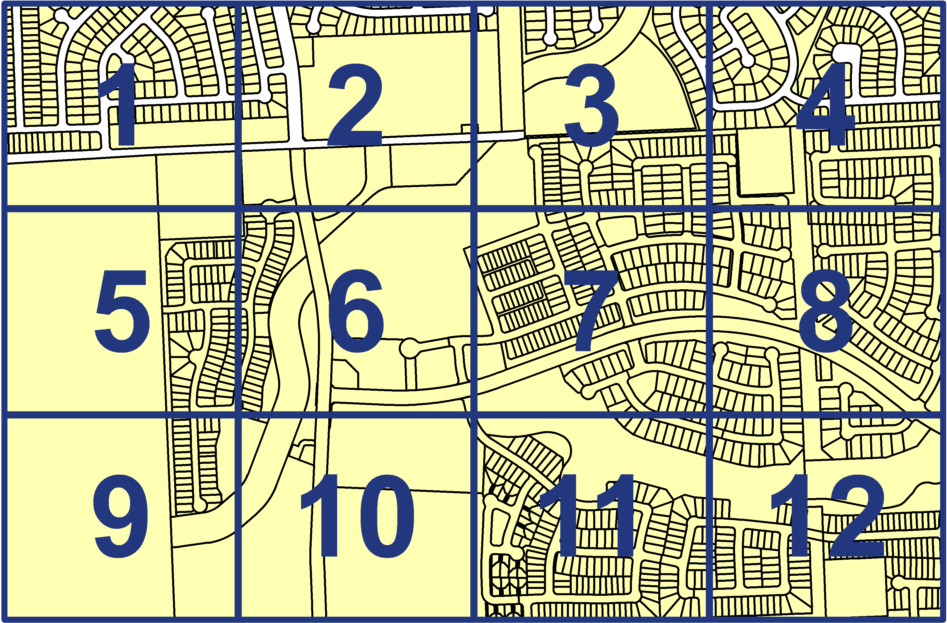 quarter facet map