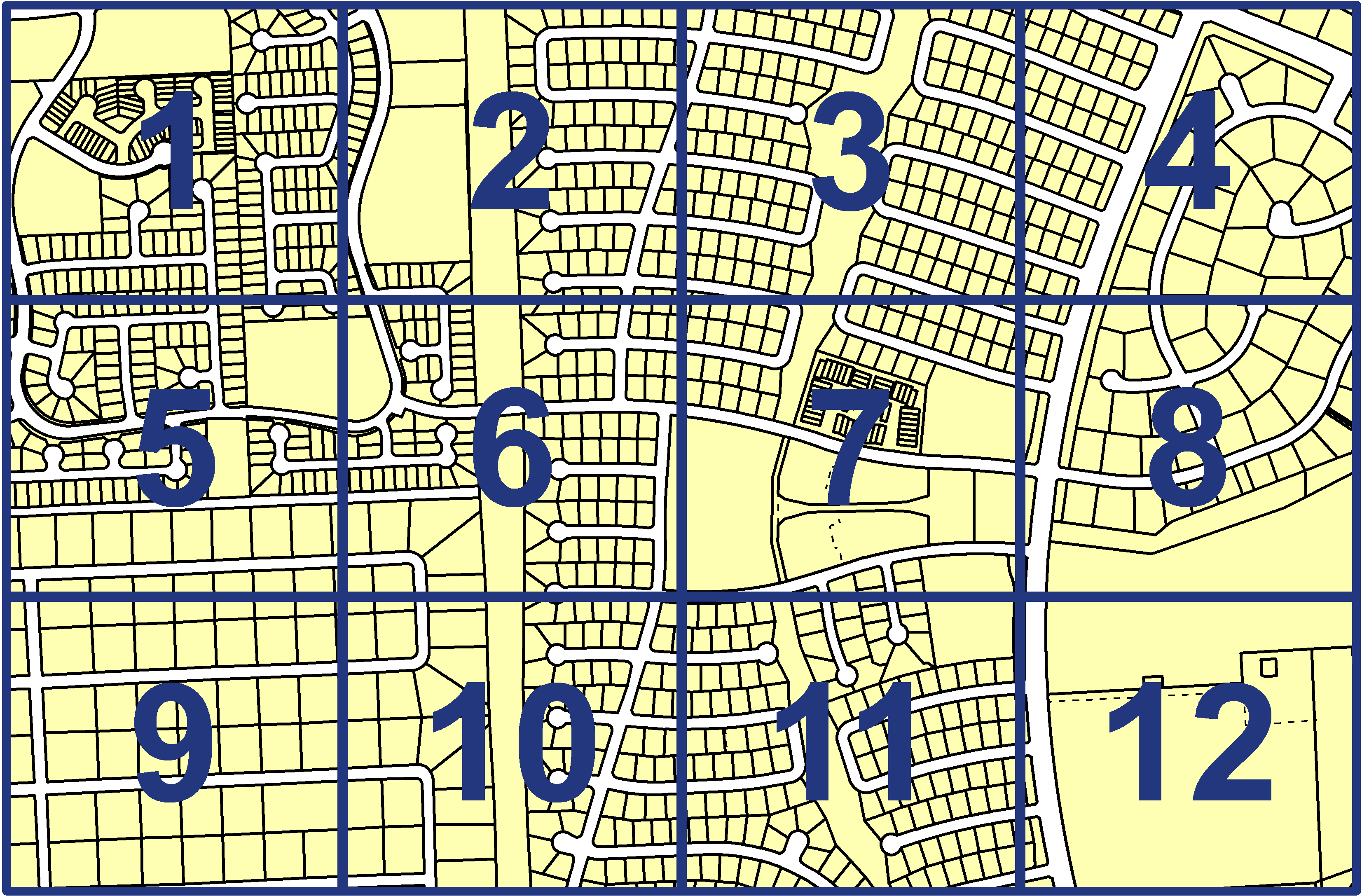 quarter facet map