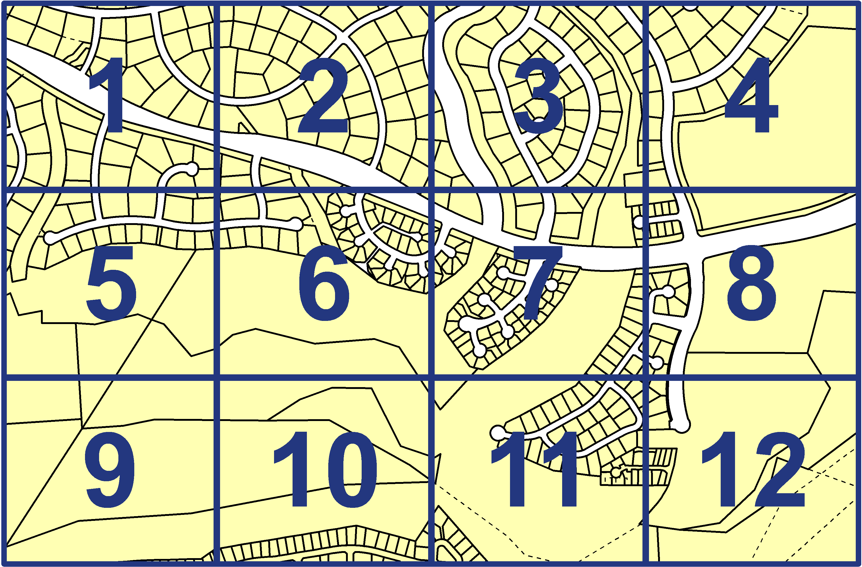 quarter facet map