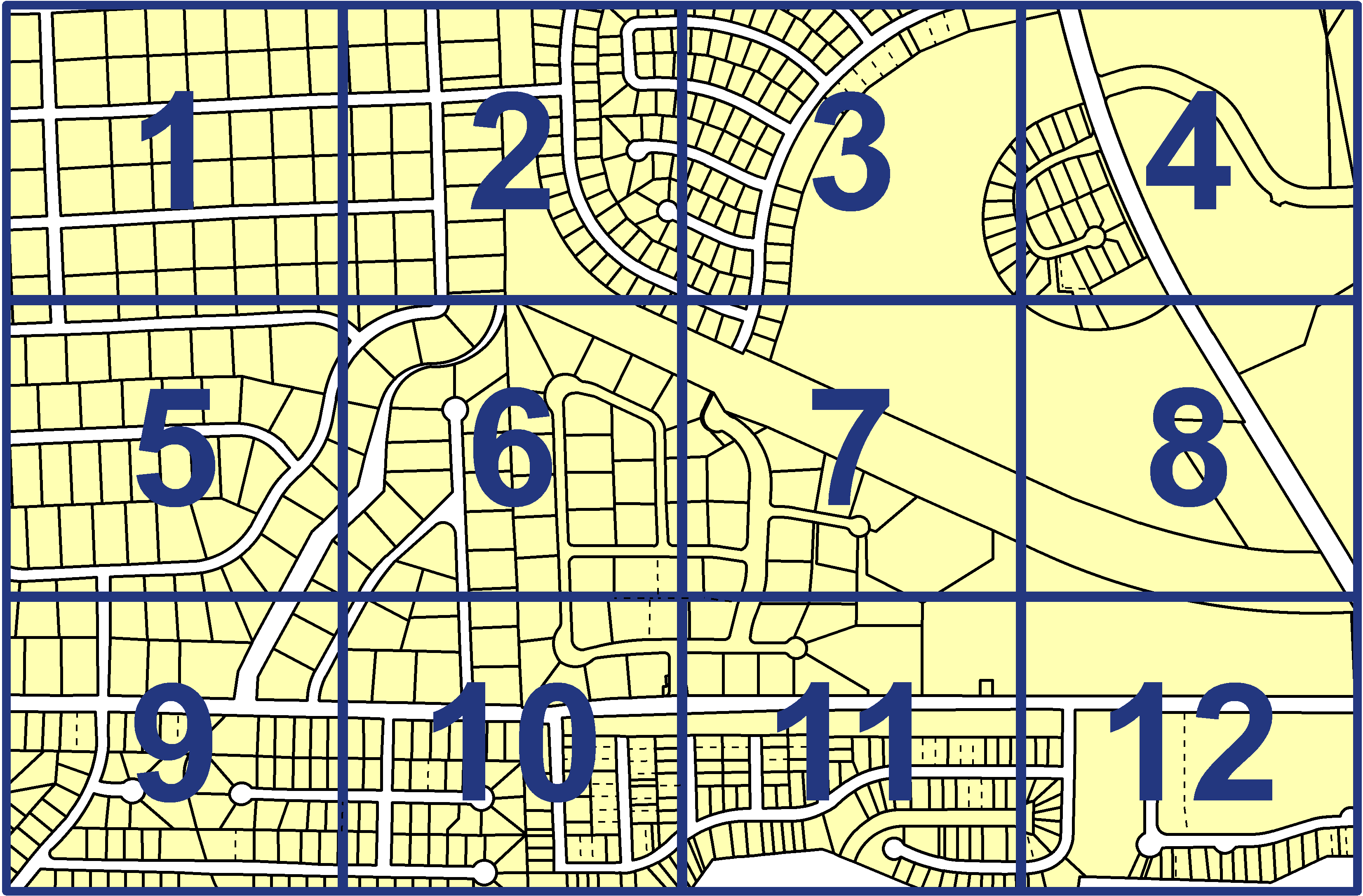 quarter facet map