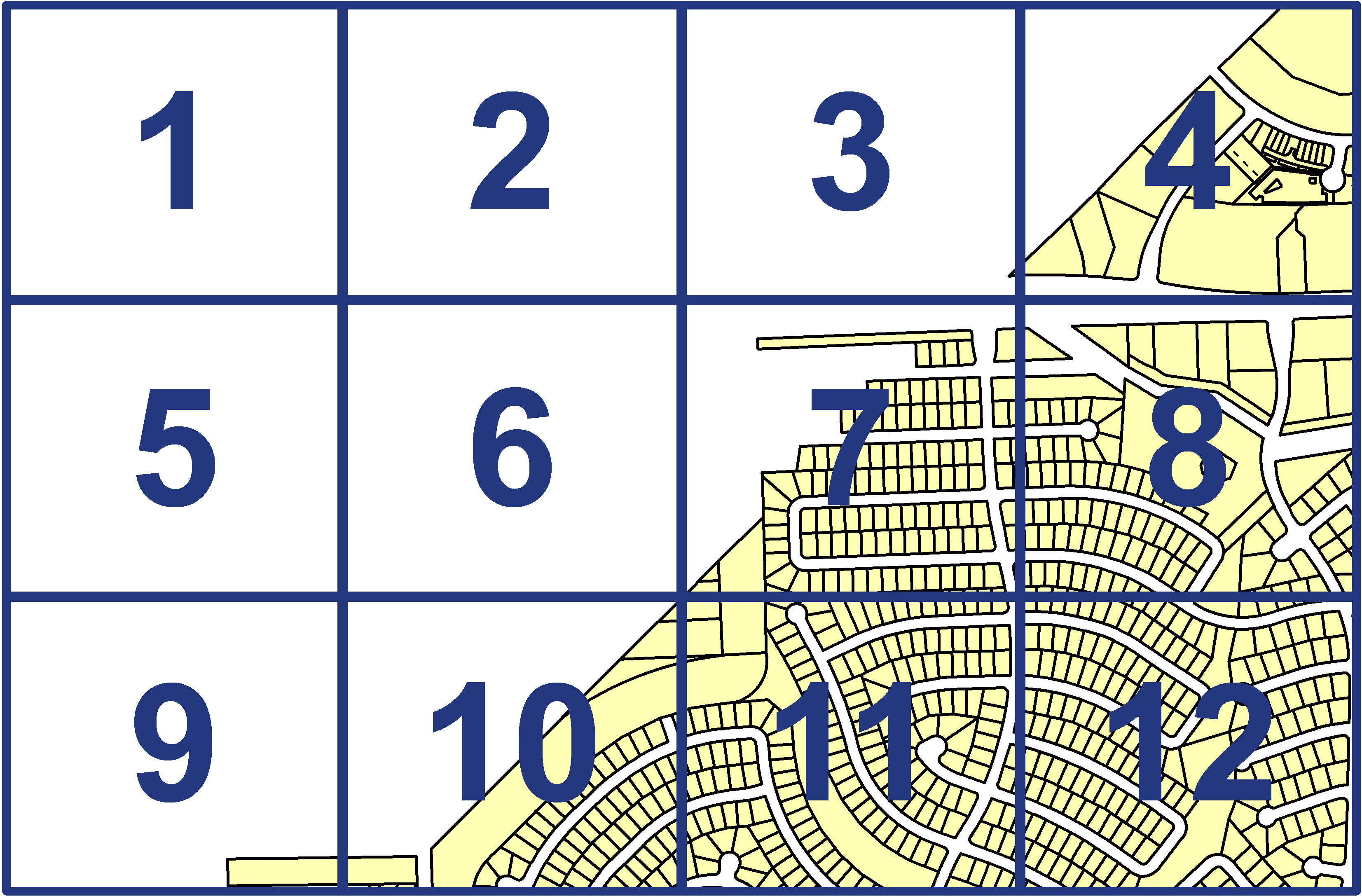 quarter facet map