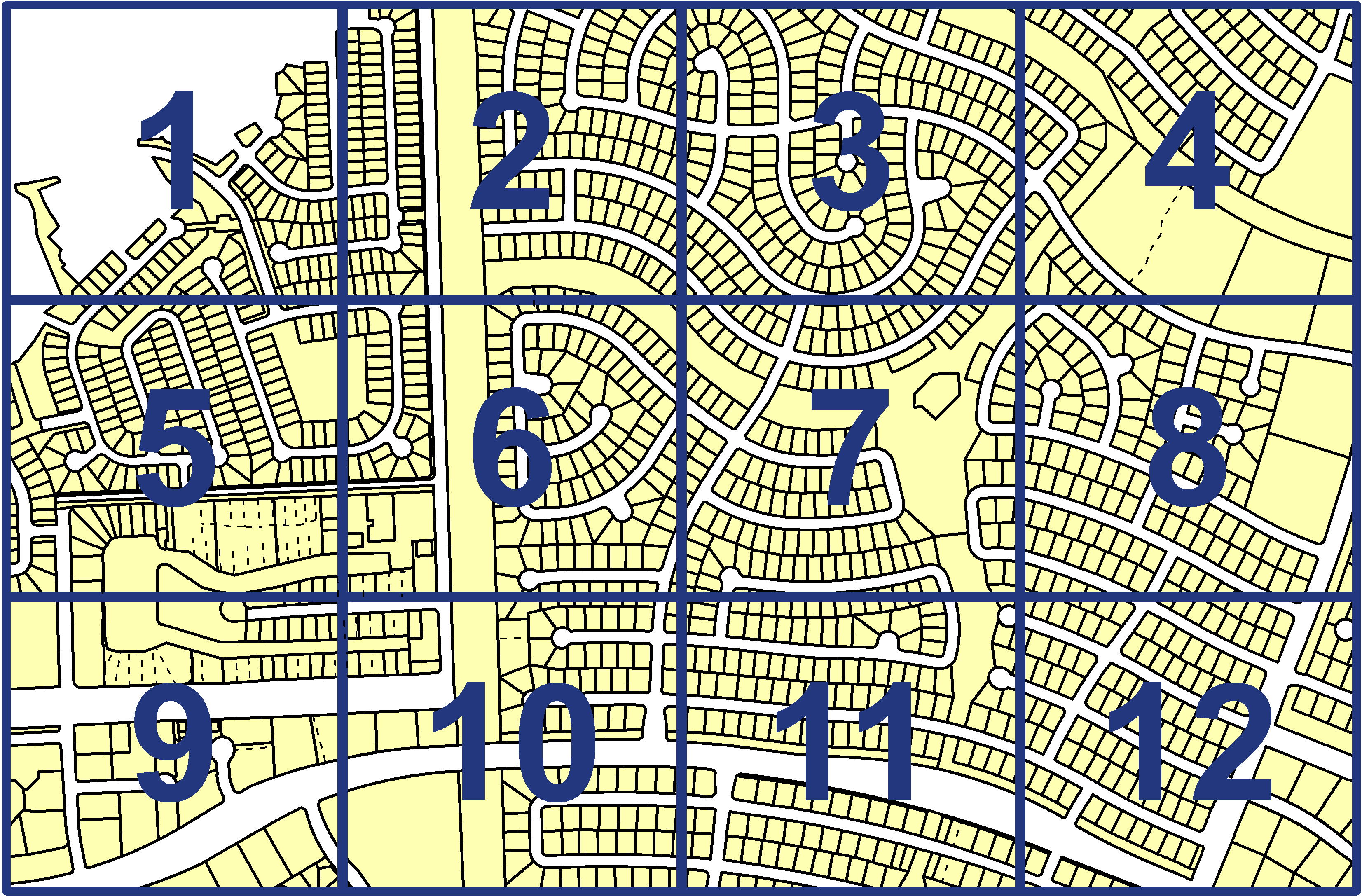 quarter facet map