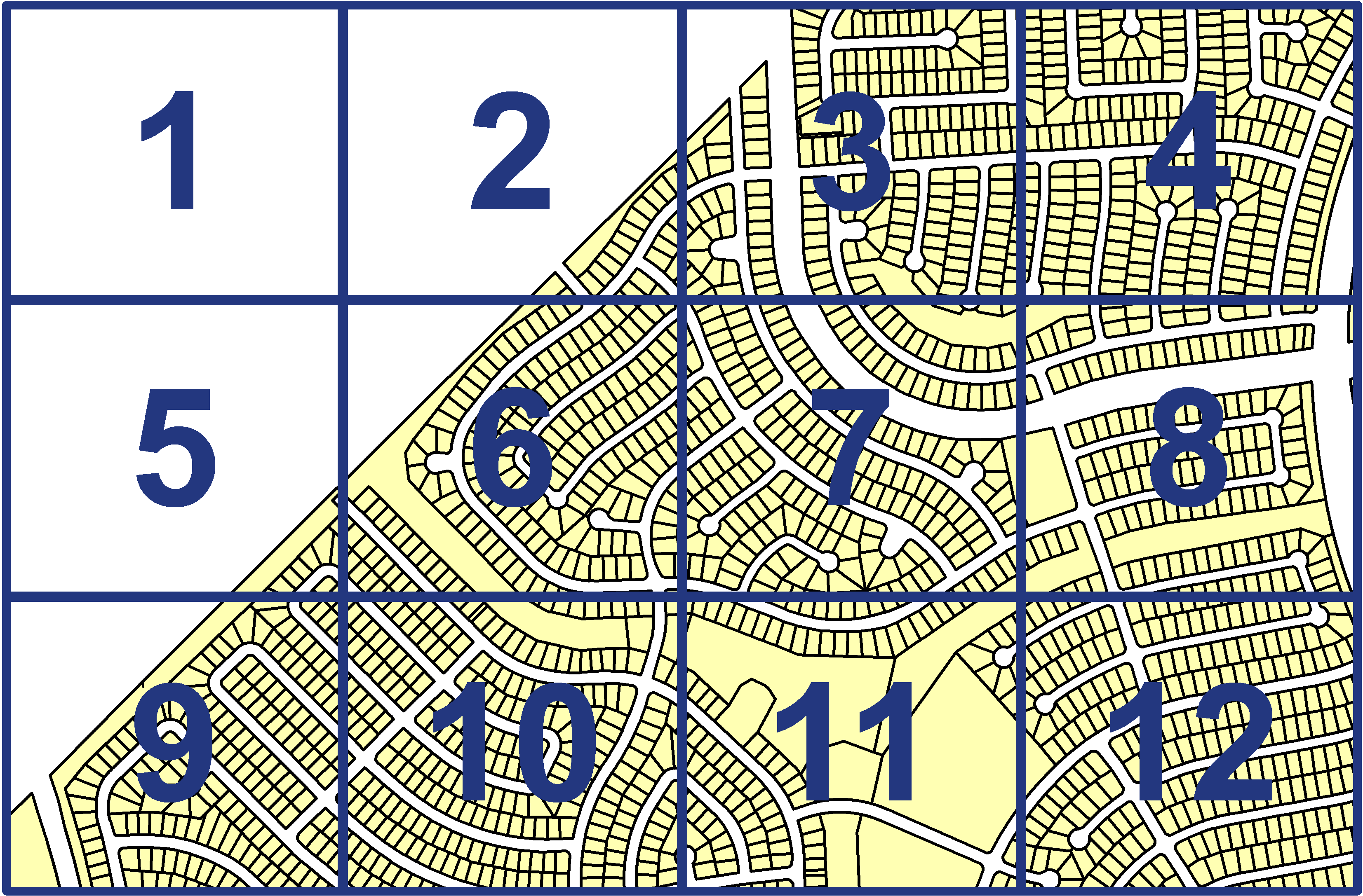 quarter facet map