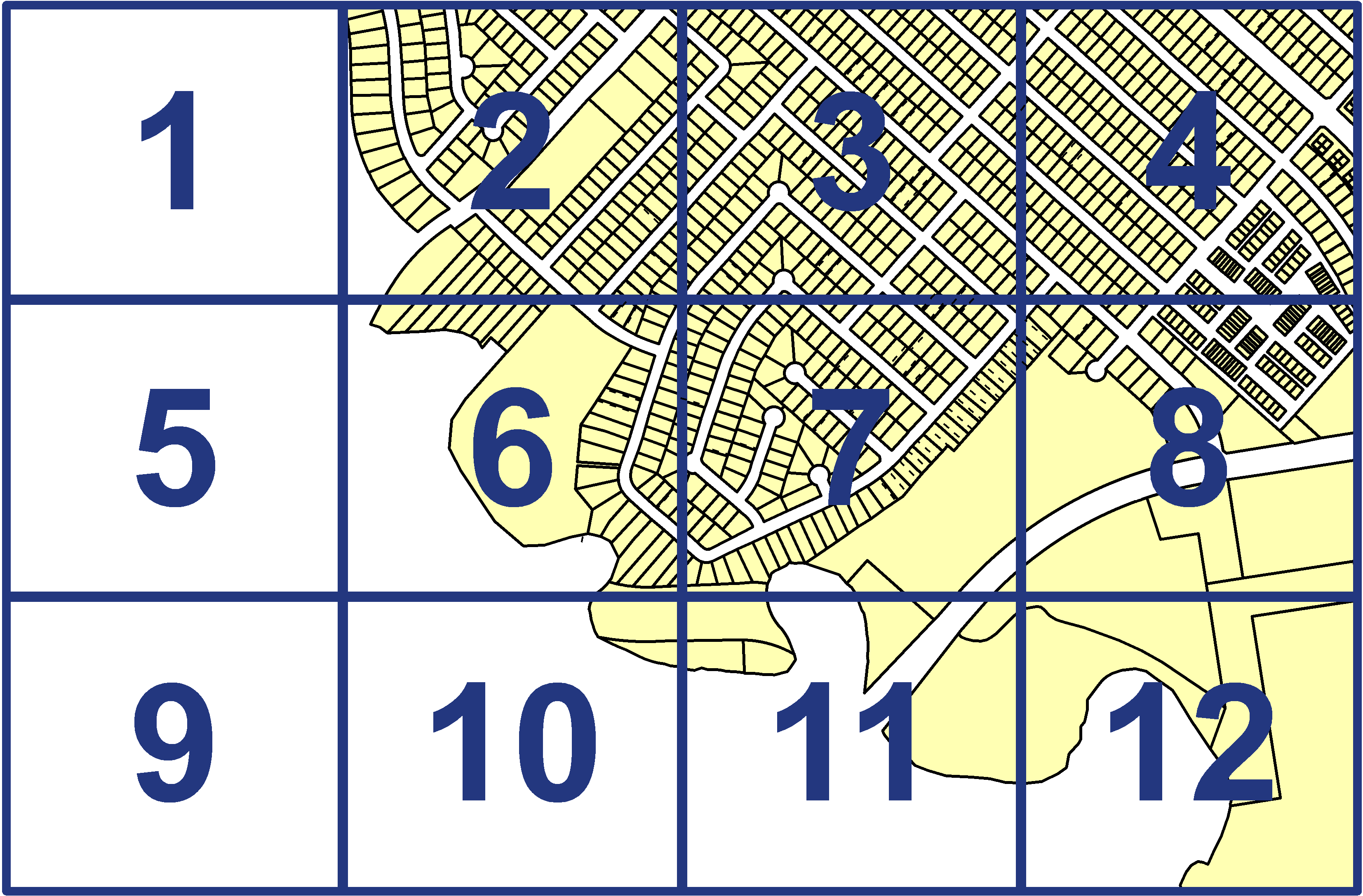 quarter facet map