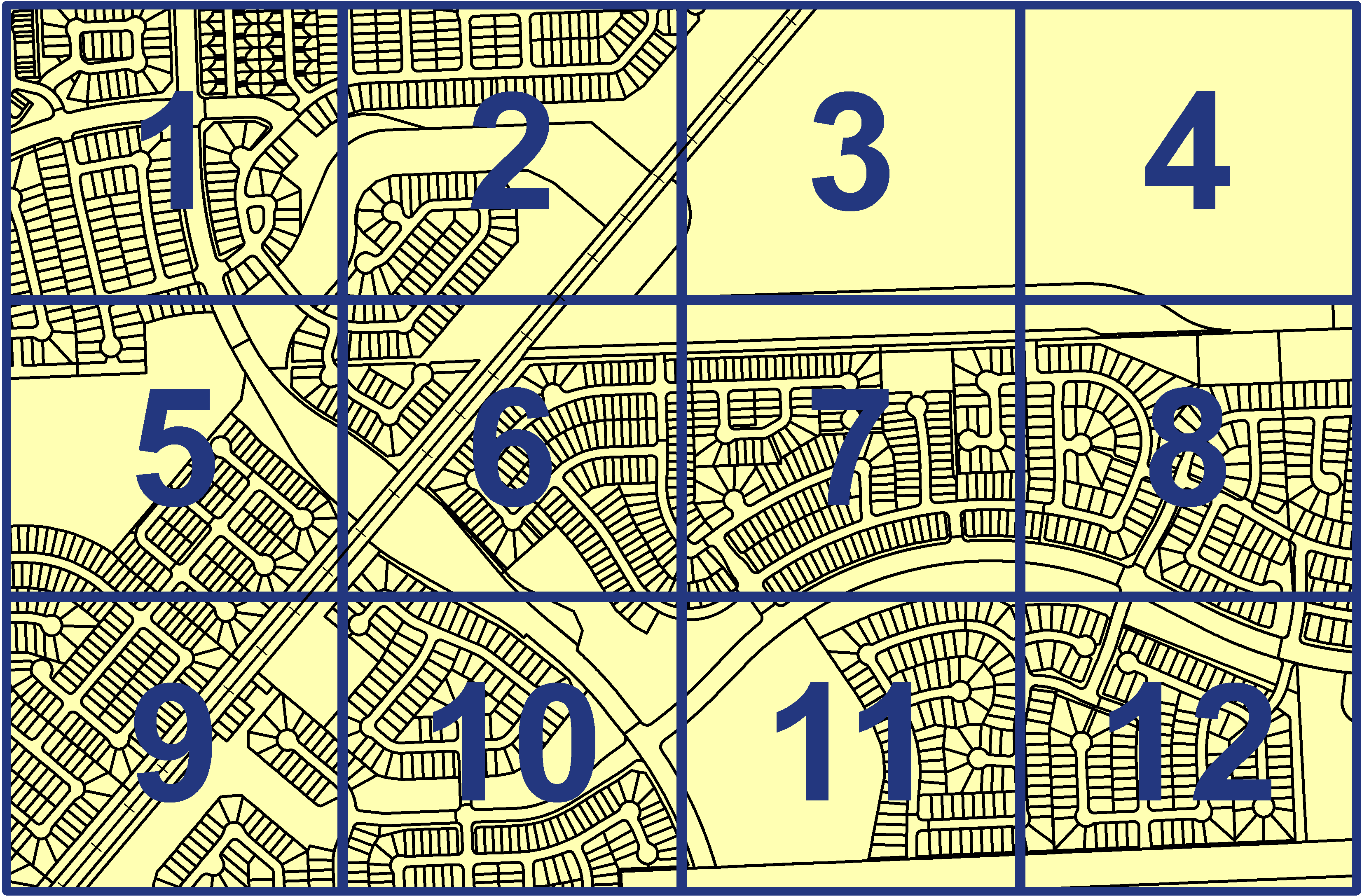 quarter facet map