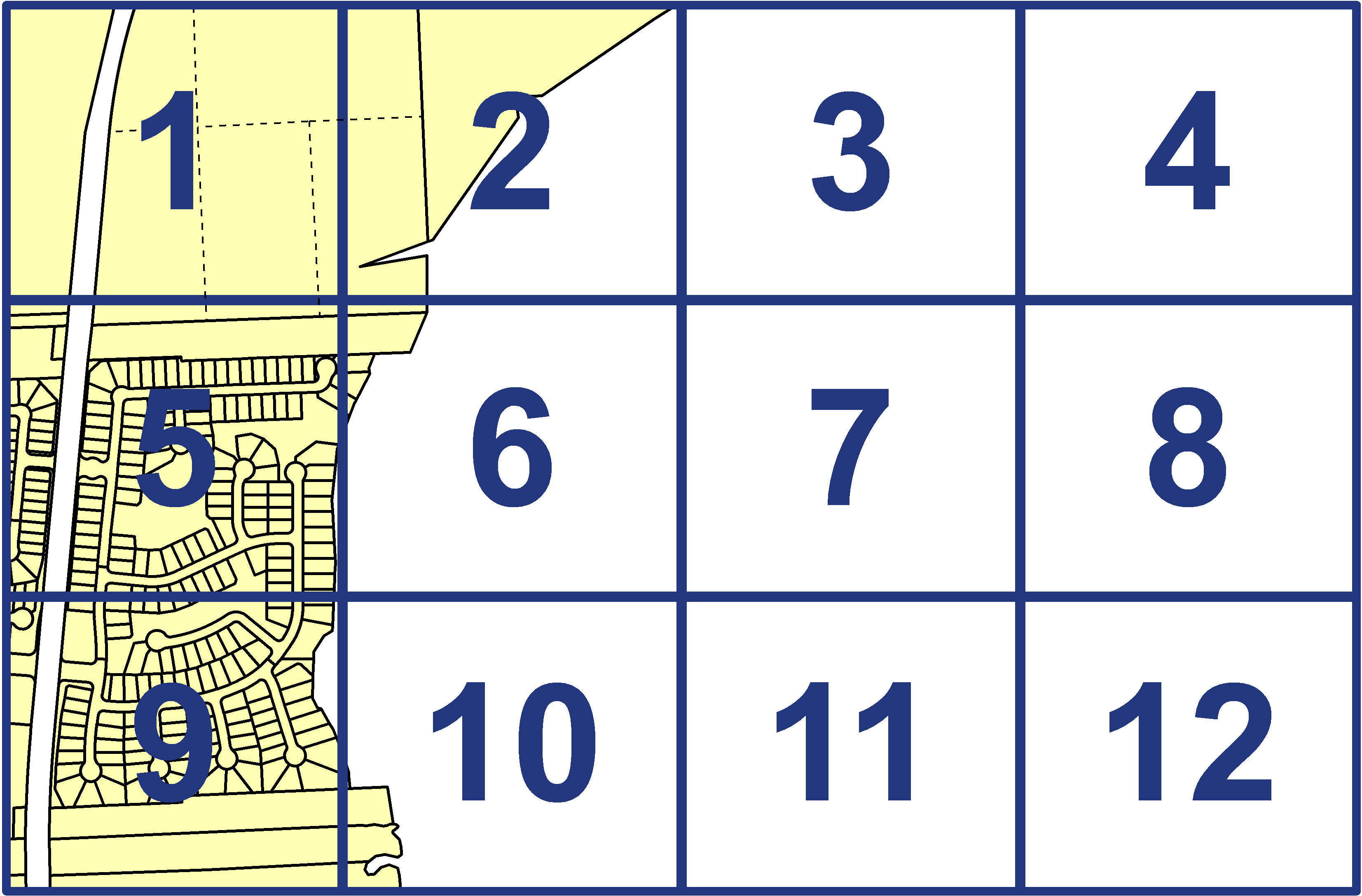 quarter facet map