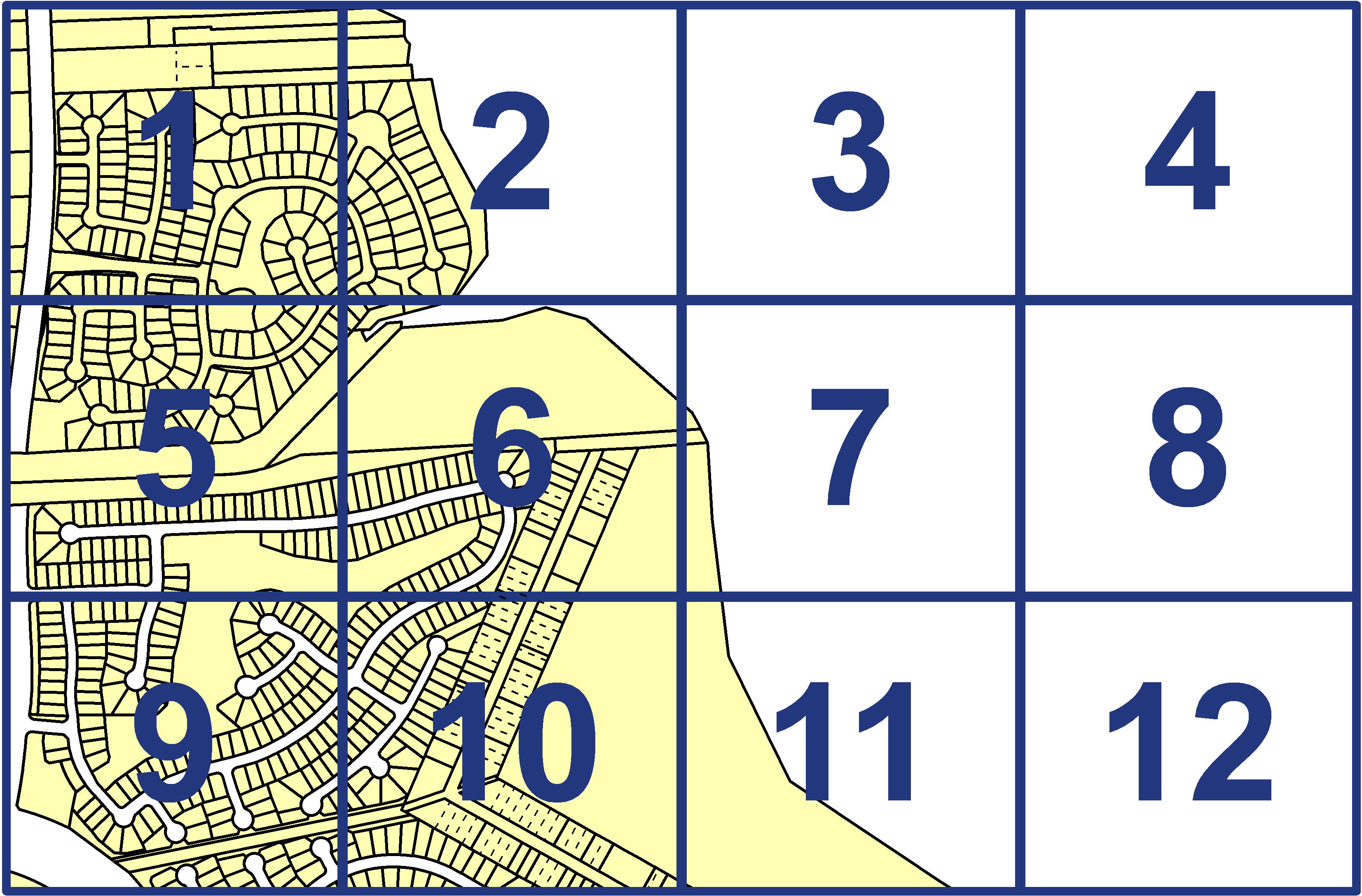 quarter facet map