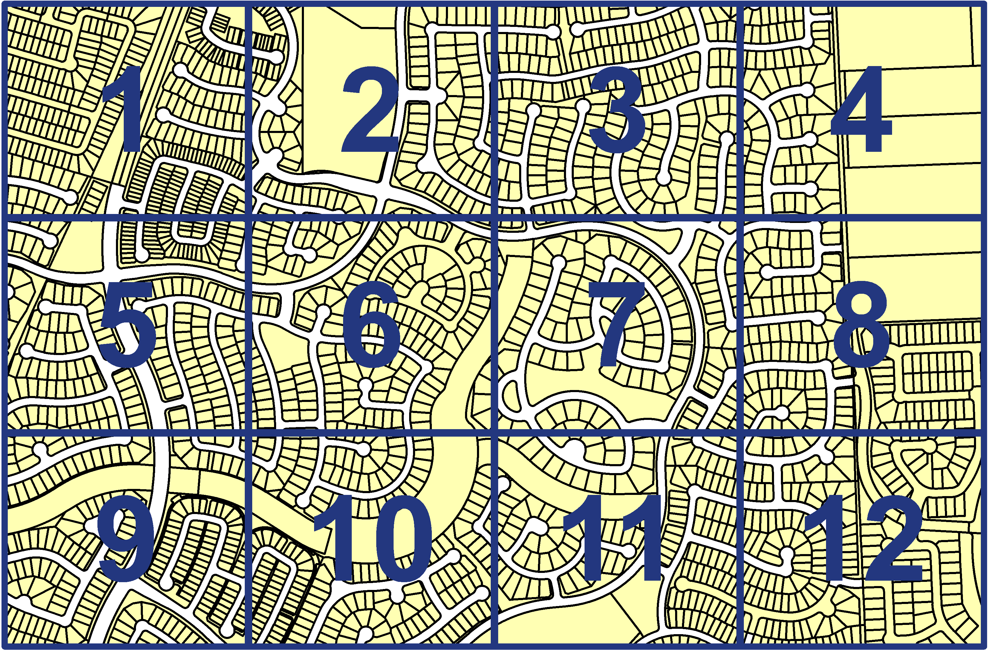 quarter facet map