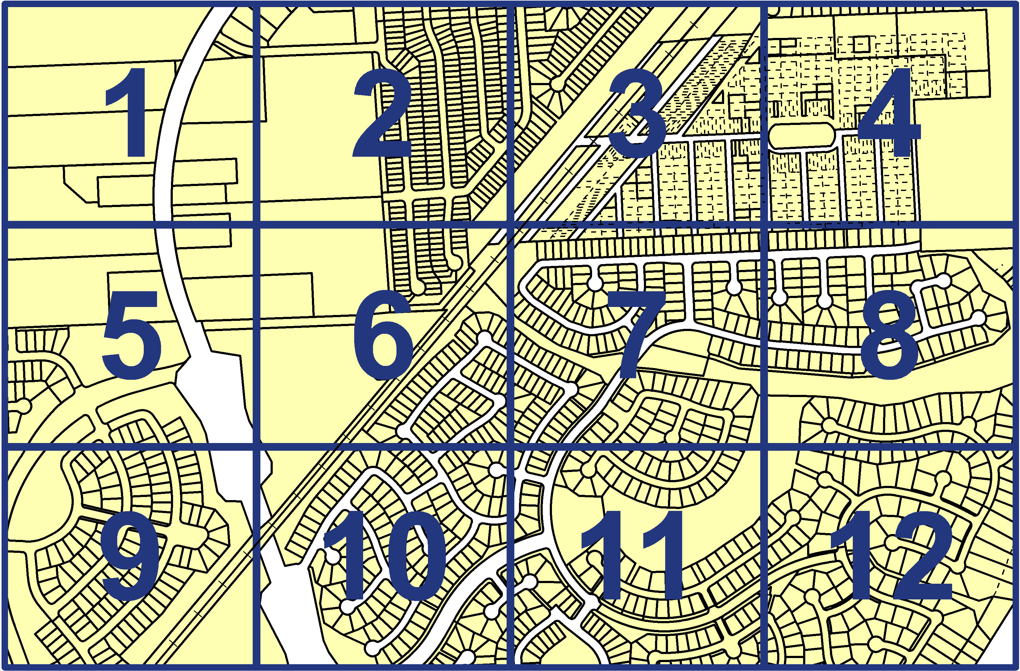 quarter facet map