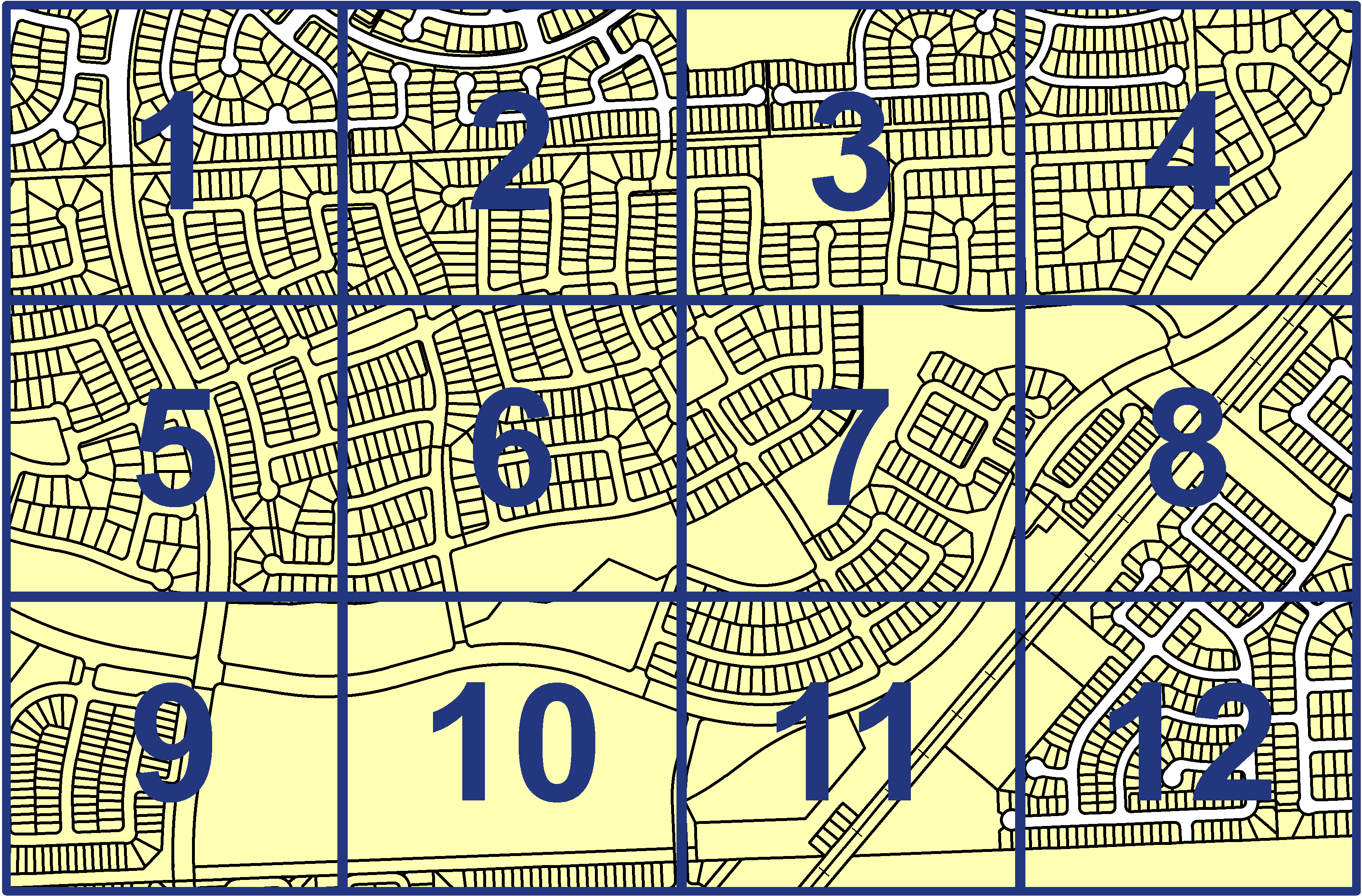 quarter facet map