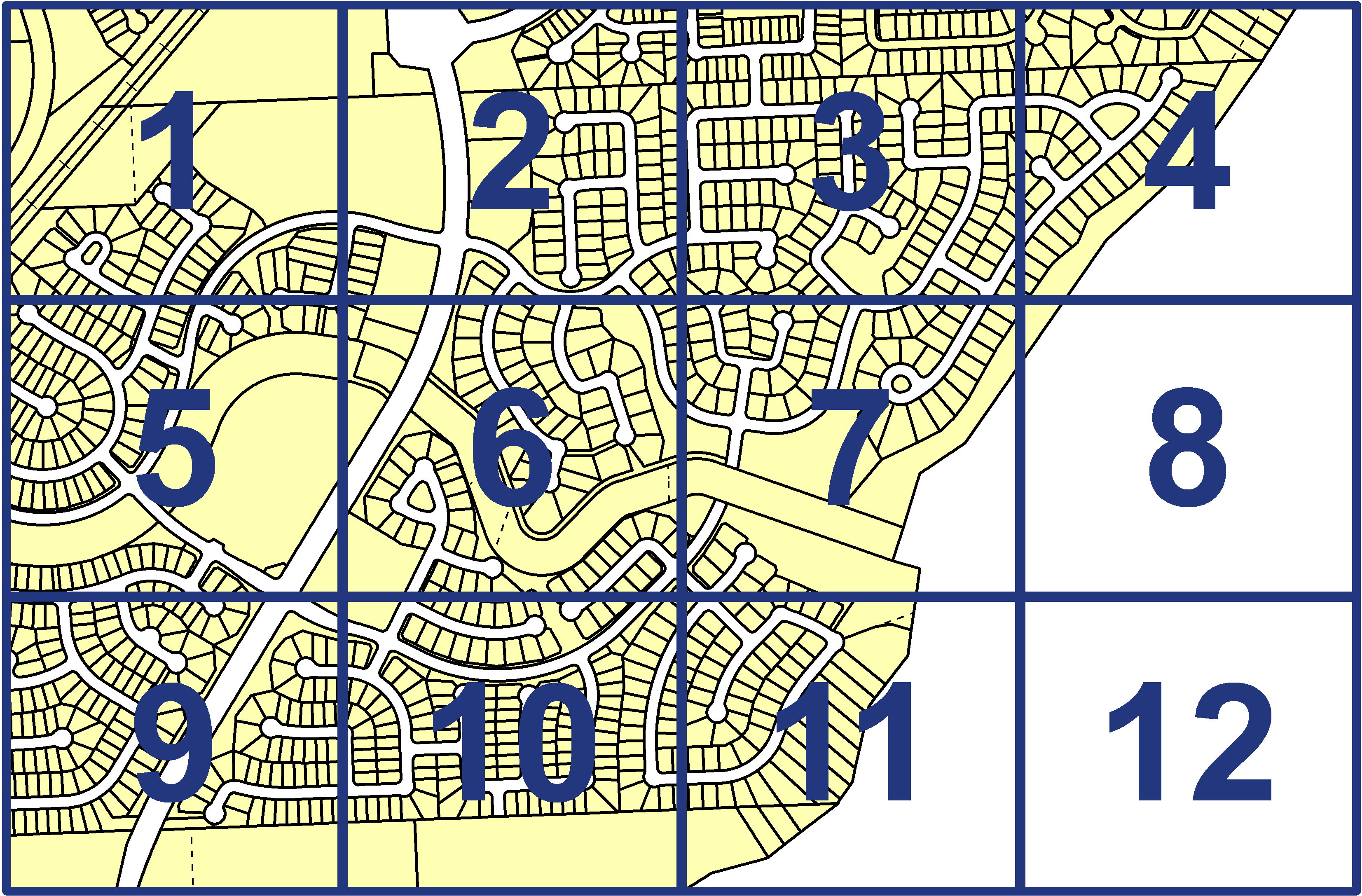 quarter facet map