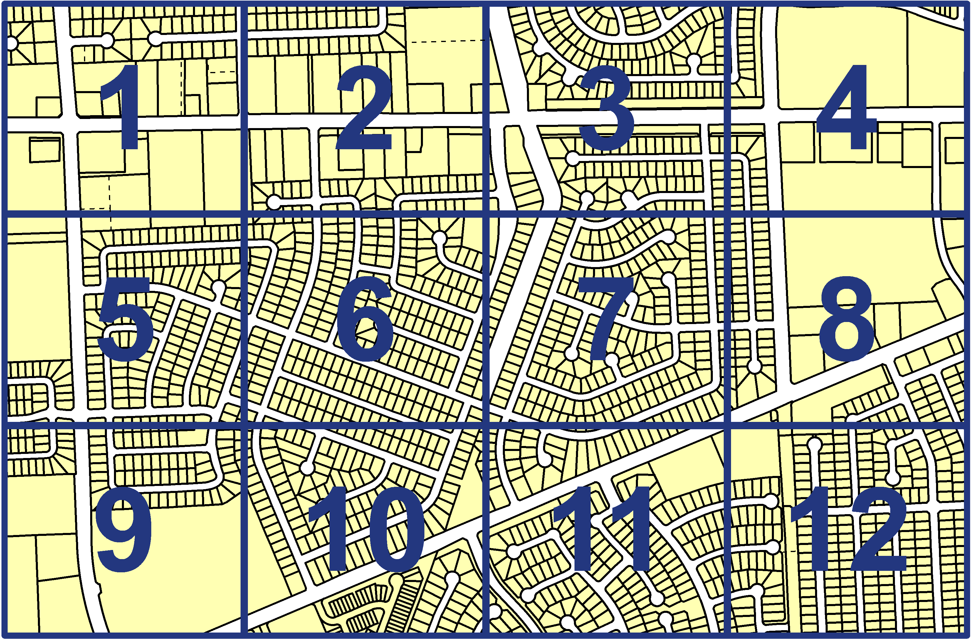 quarter facet map