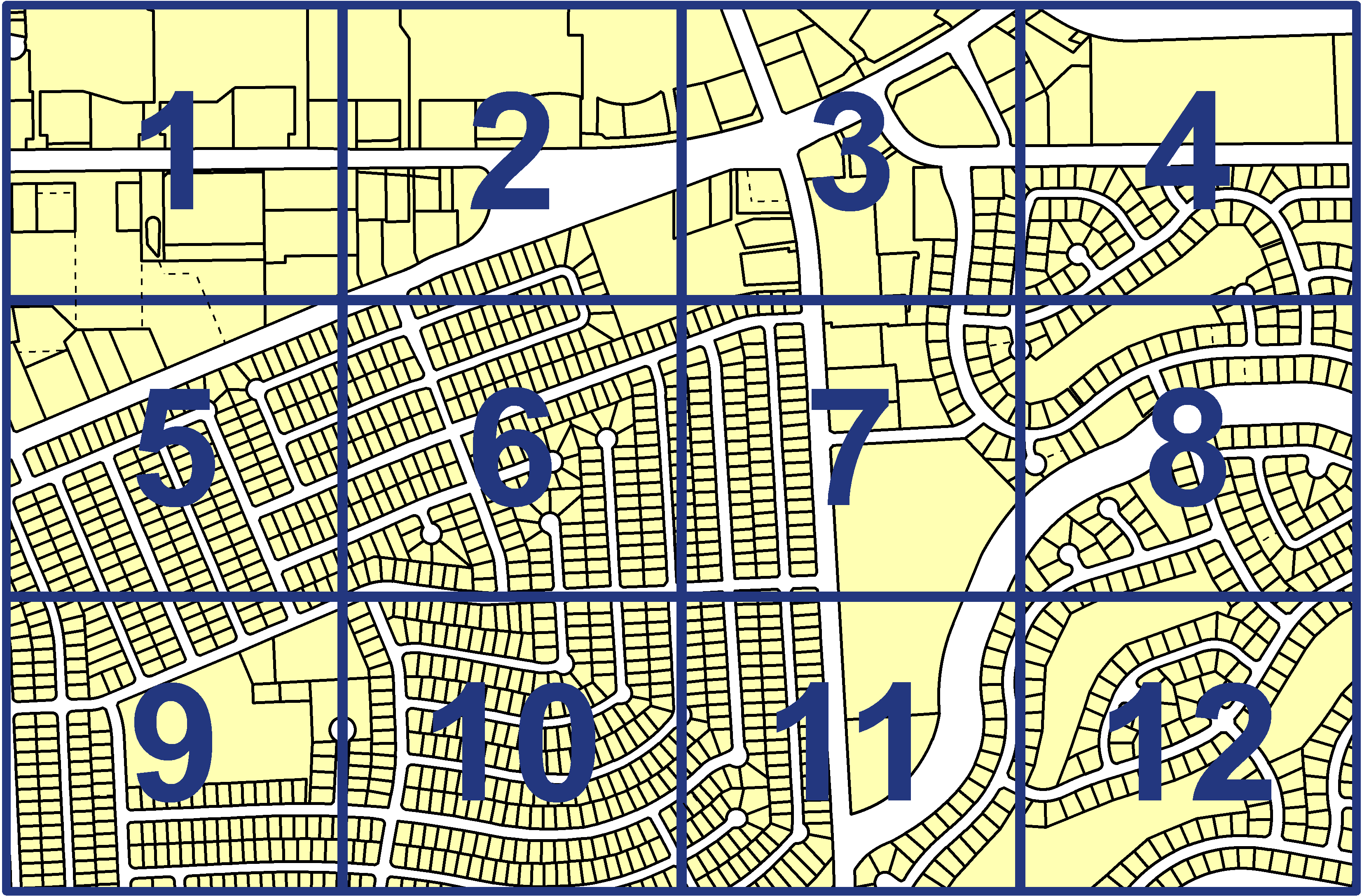 quarter facet map