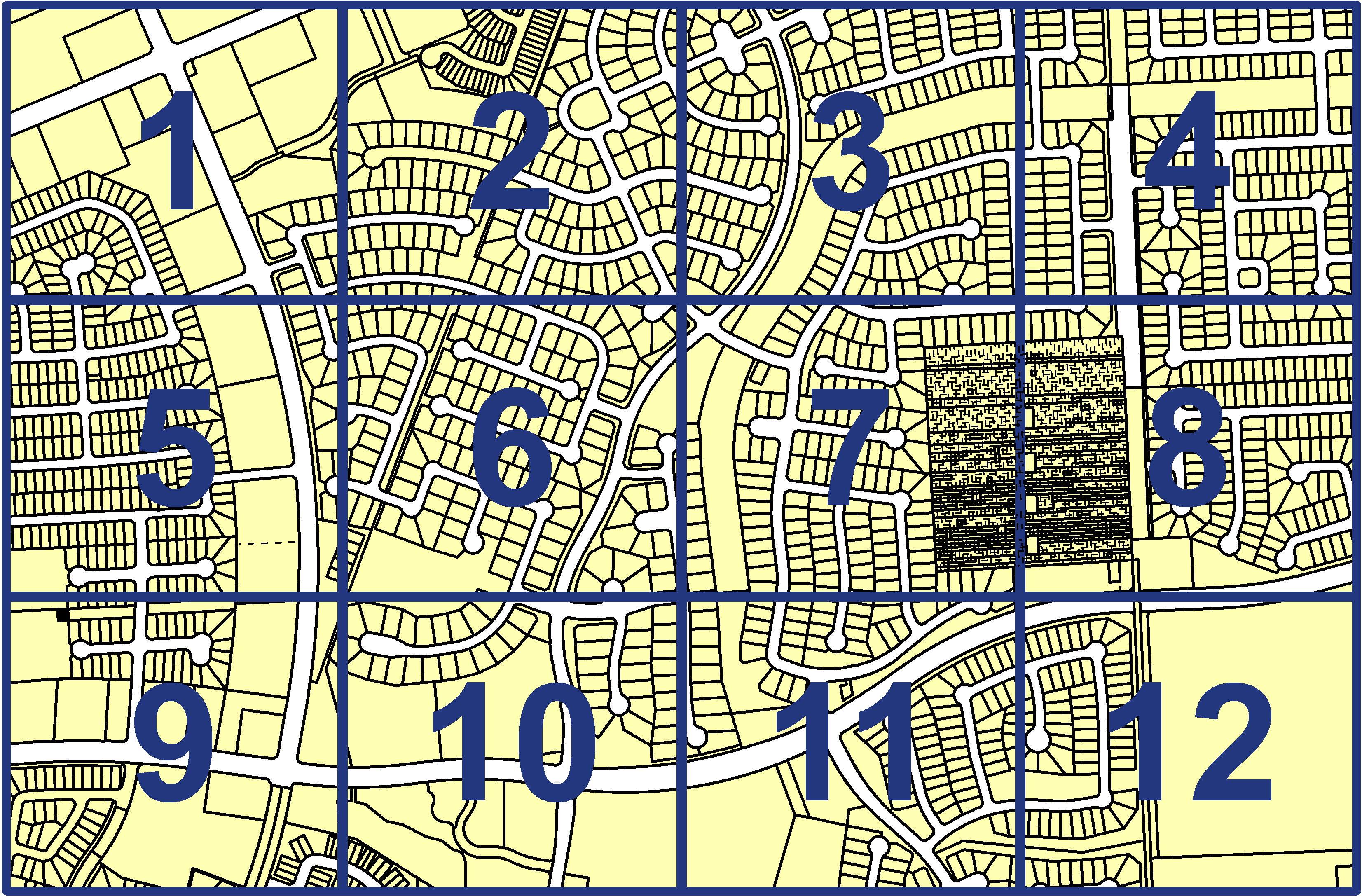 quarter facet map