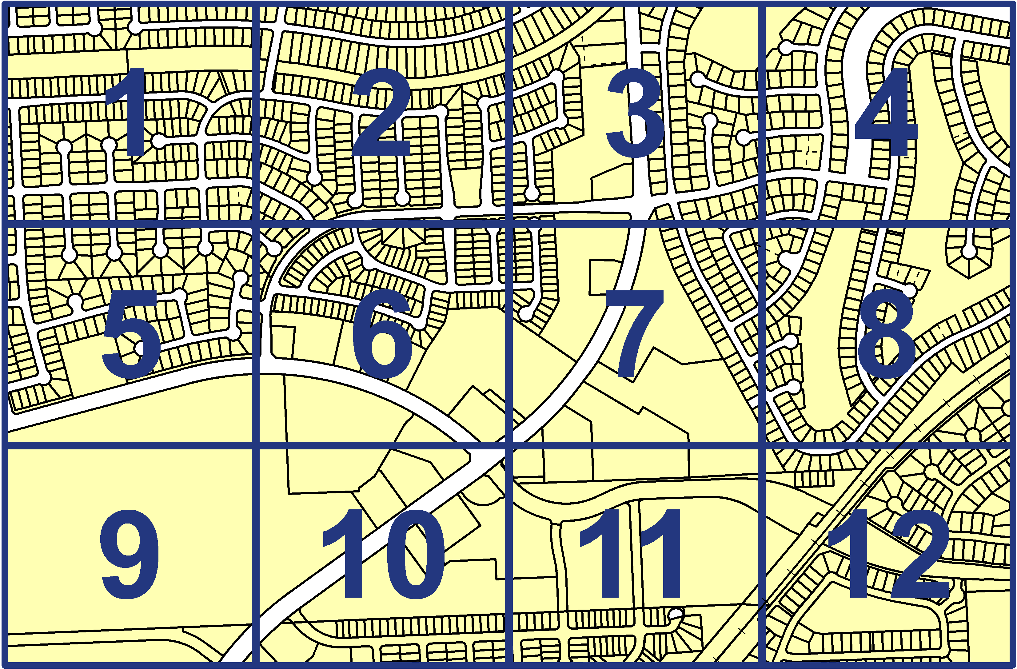 quarter facet map