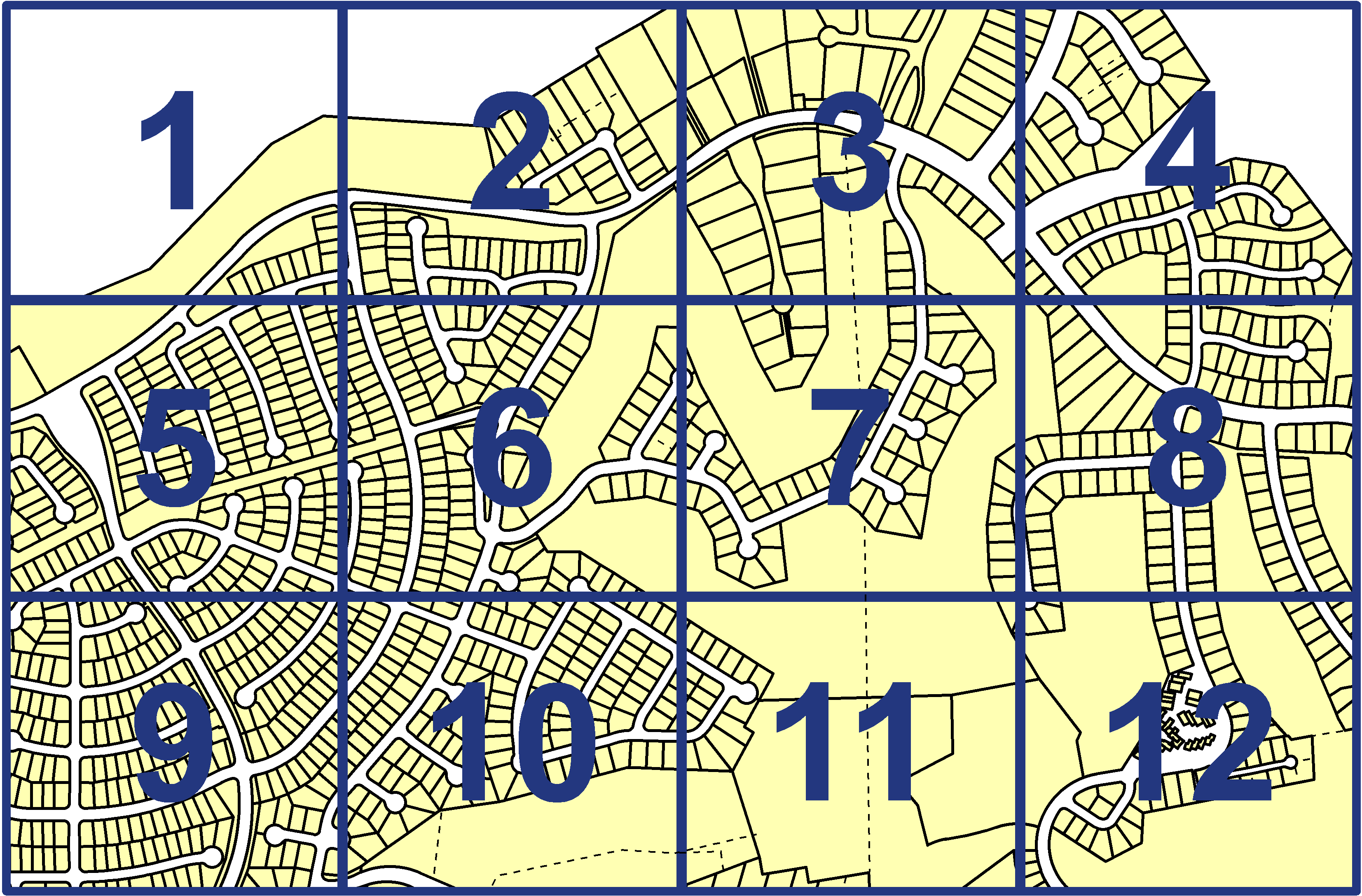 quarter facet map