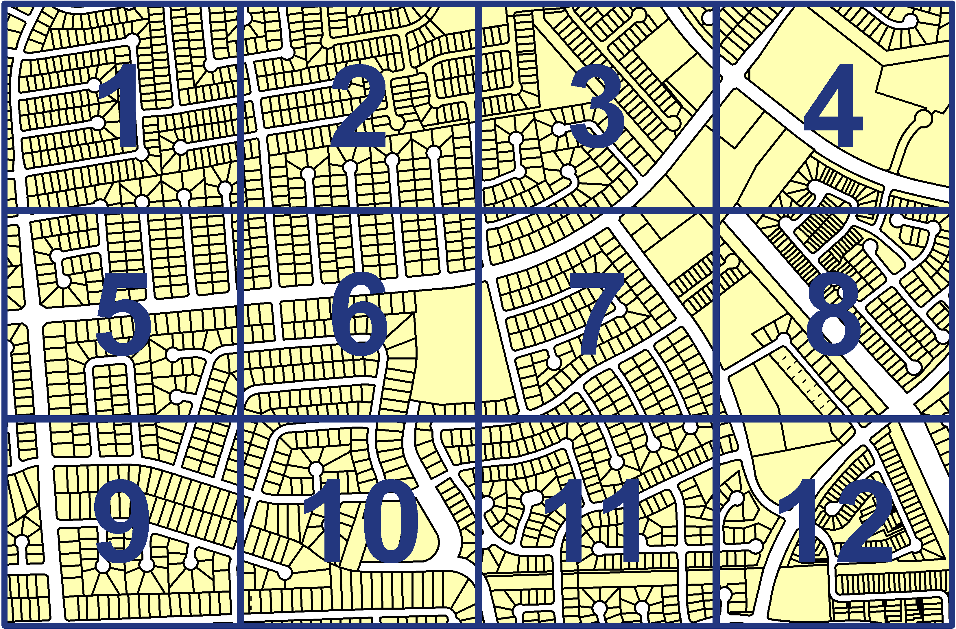 quarter facet map