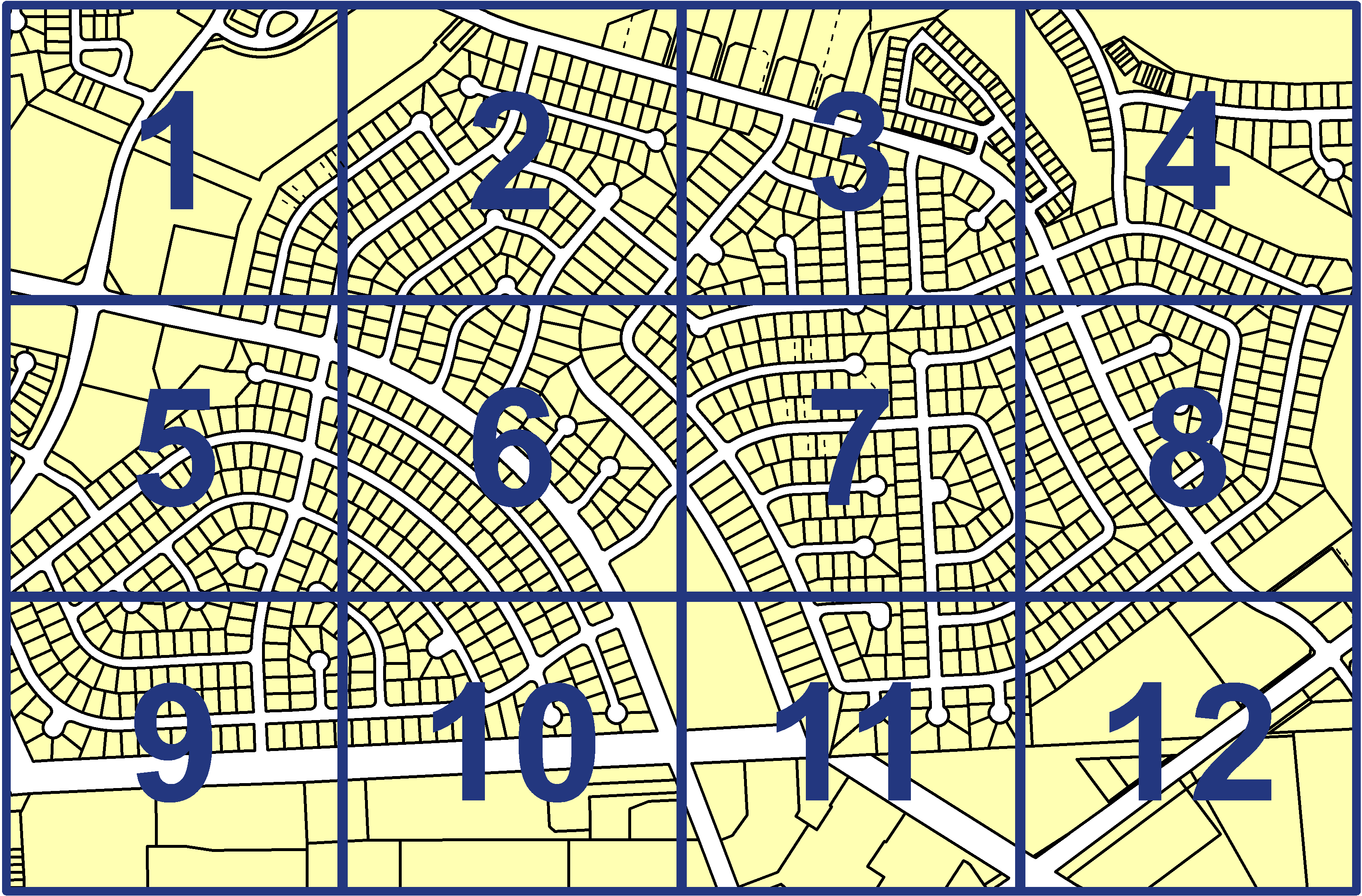 quarter facet map