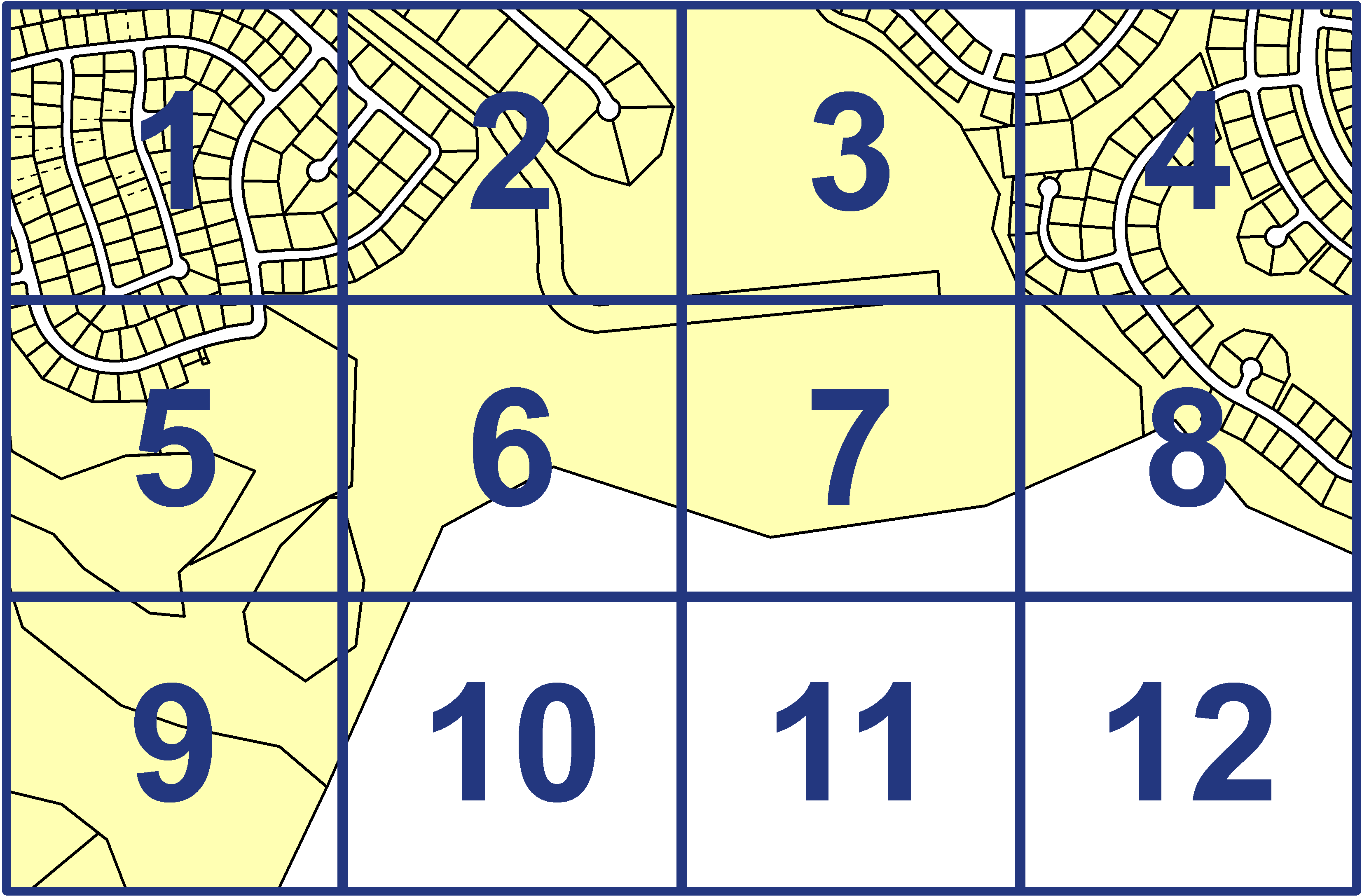 quarter facet map