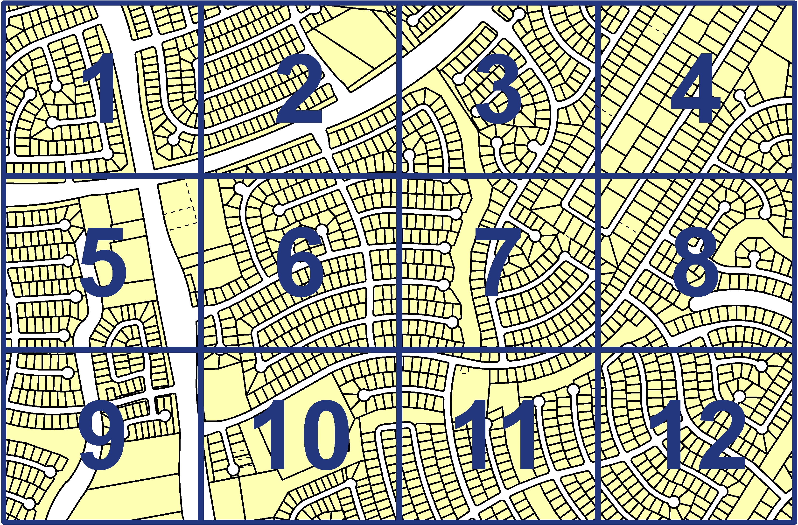 quarter facet map