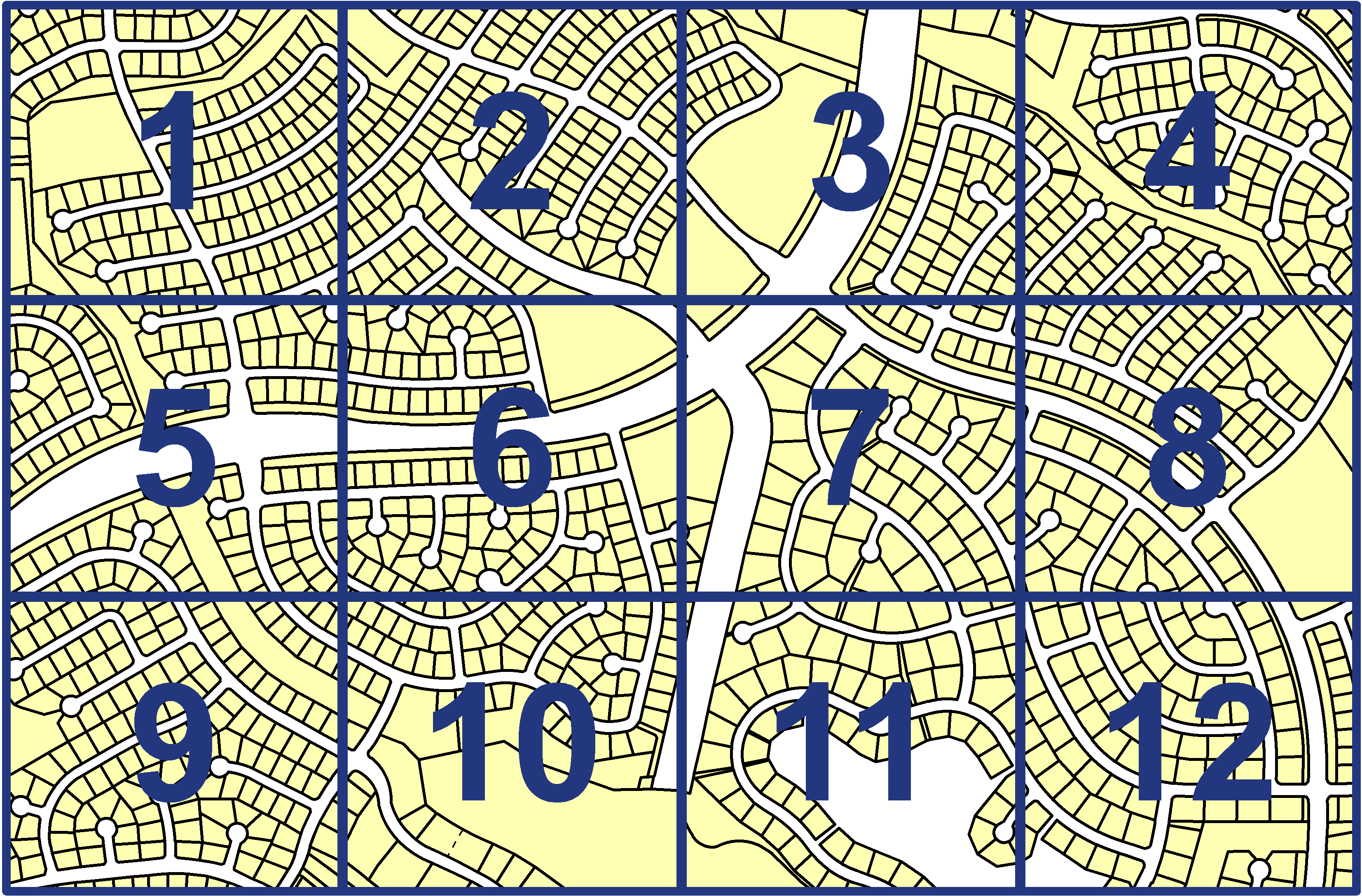 quarter facet map