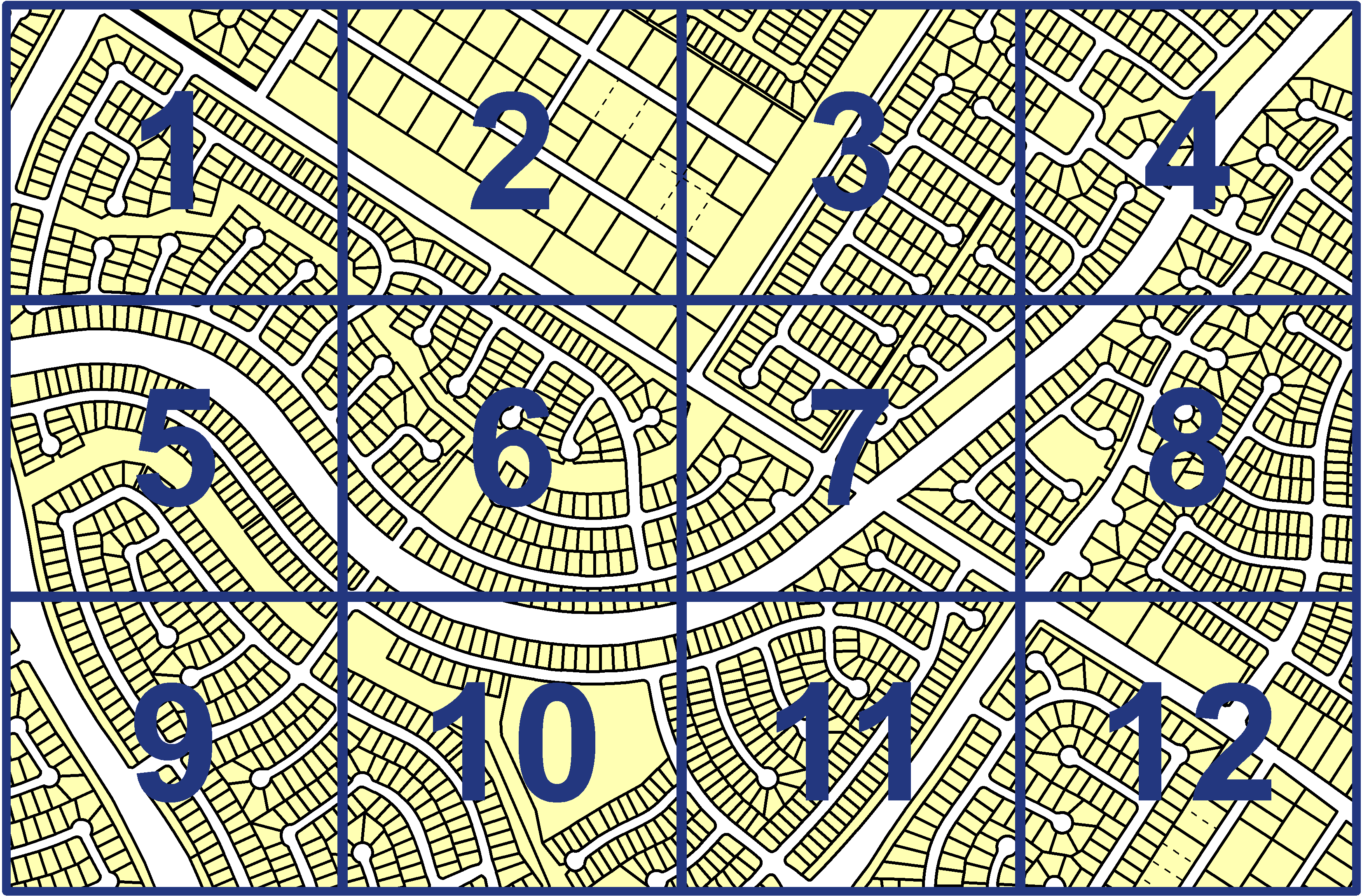 quarter facet map