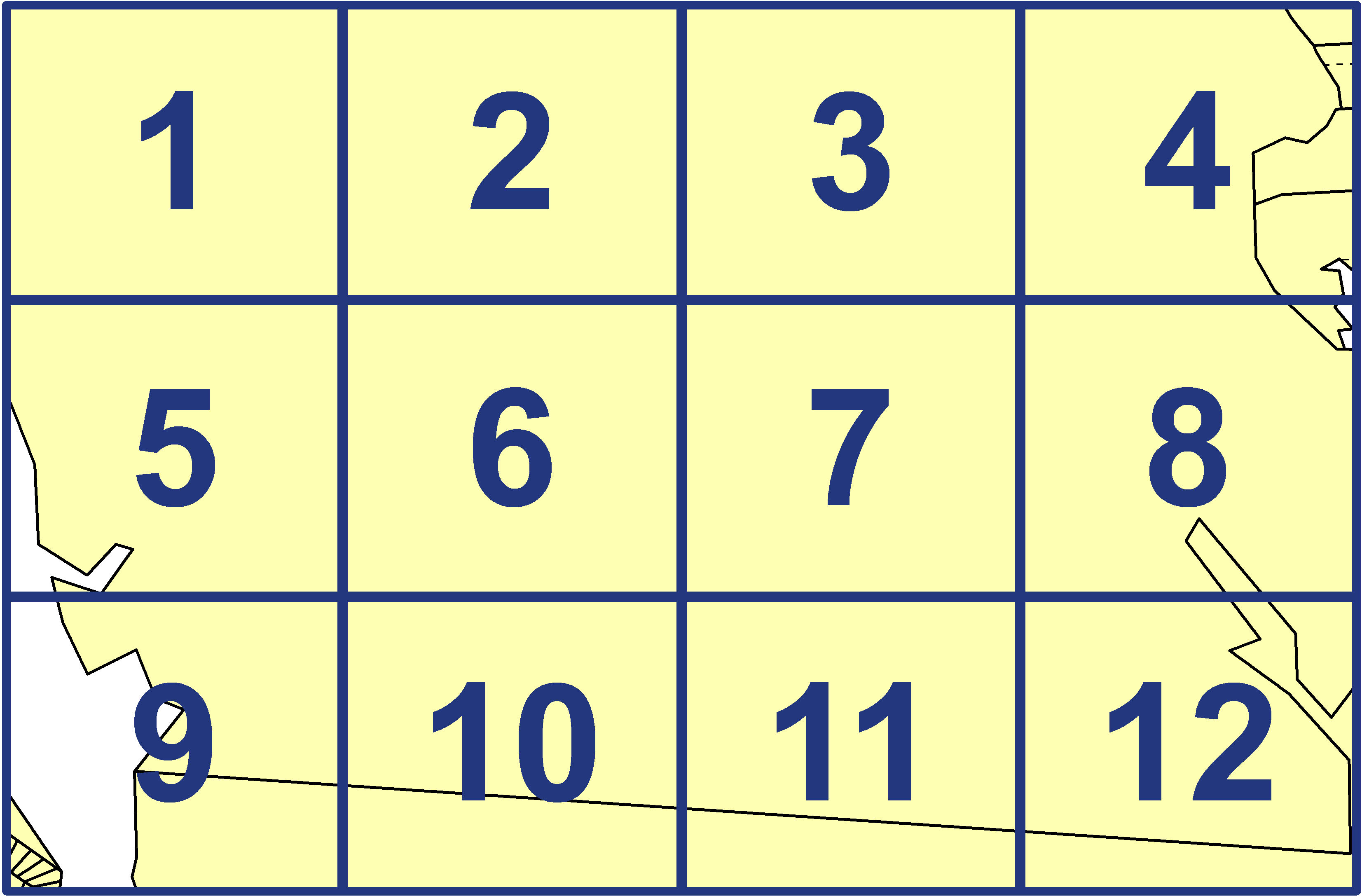 quarter facet map