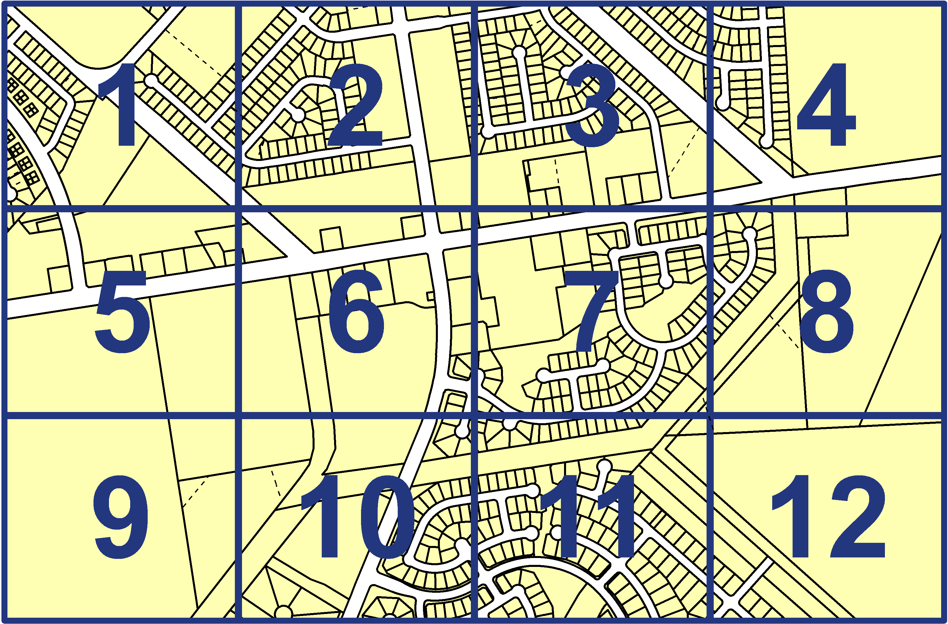 quarter facet map