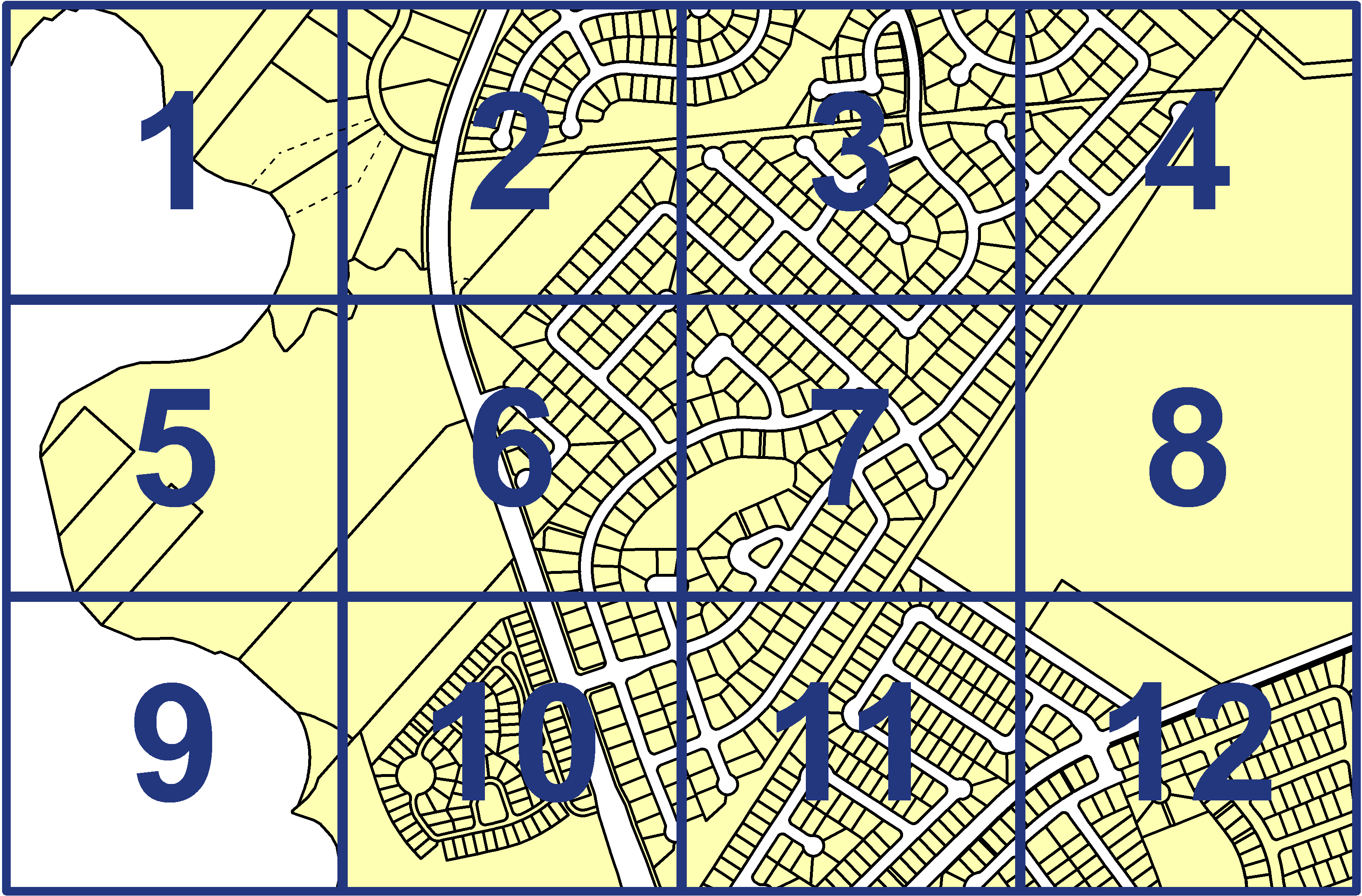 quarter facet map