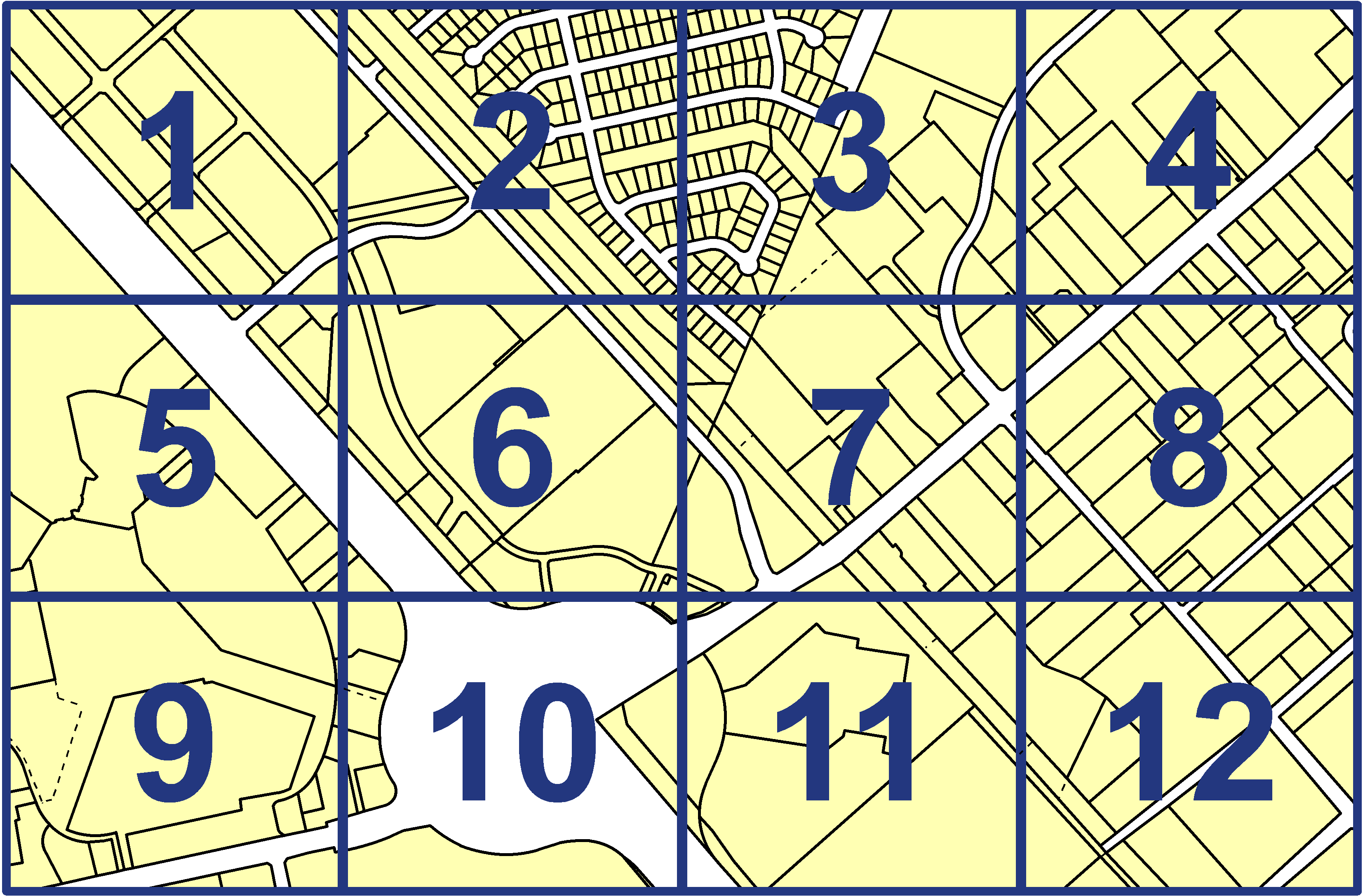 quarter facet map