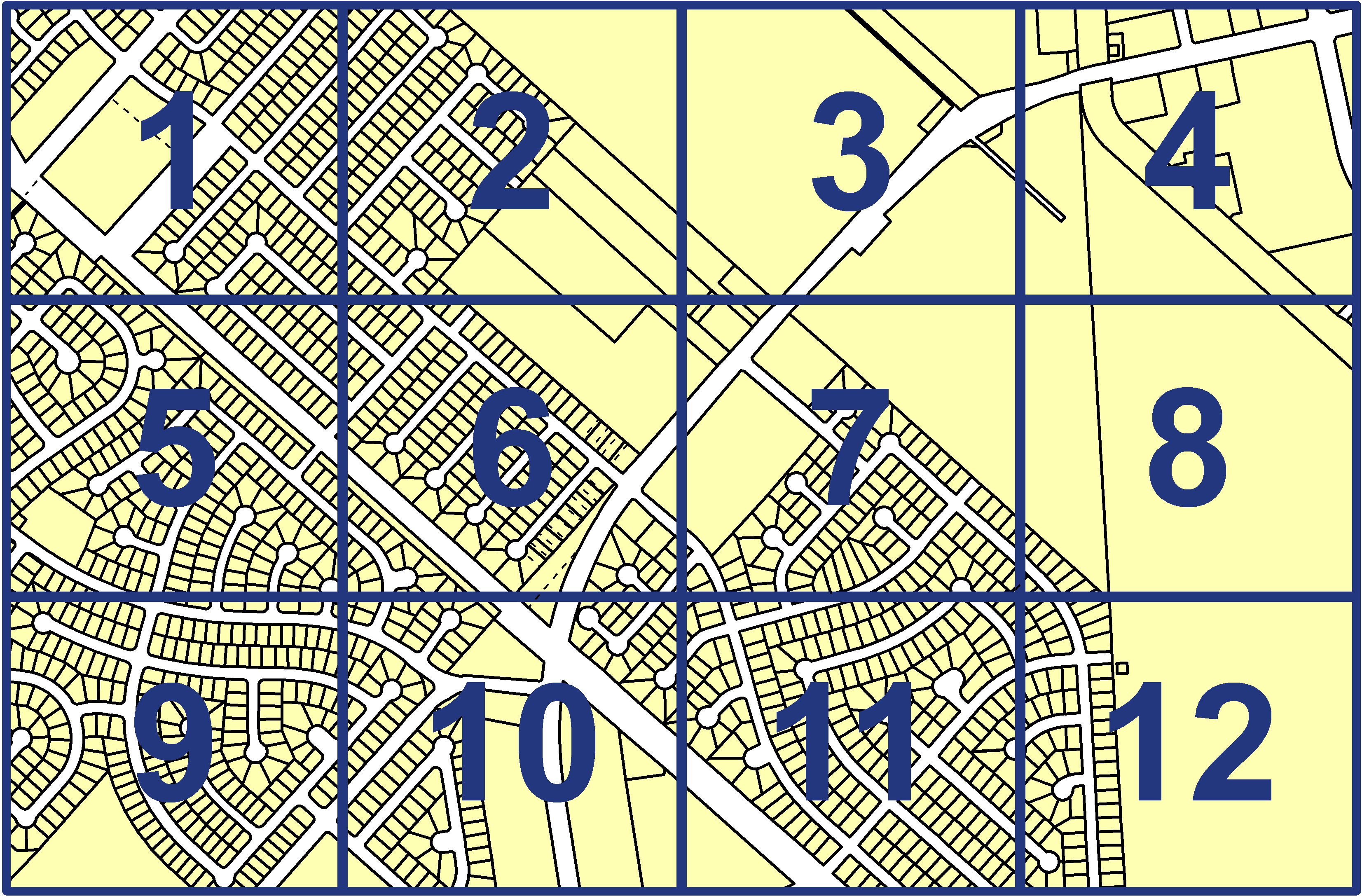 quarter facet map