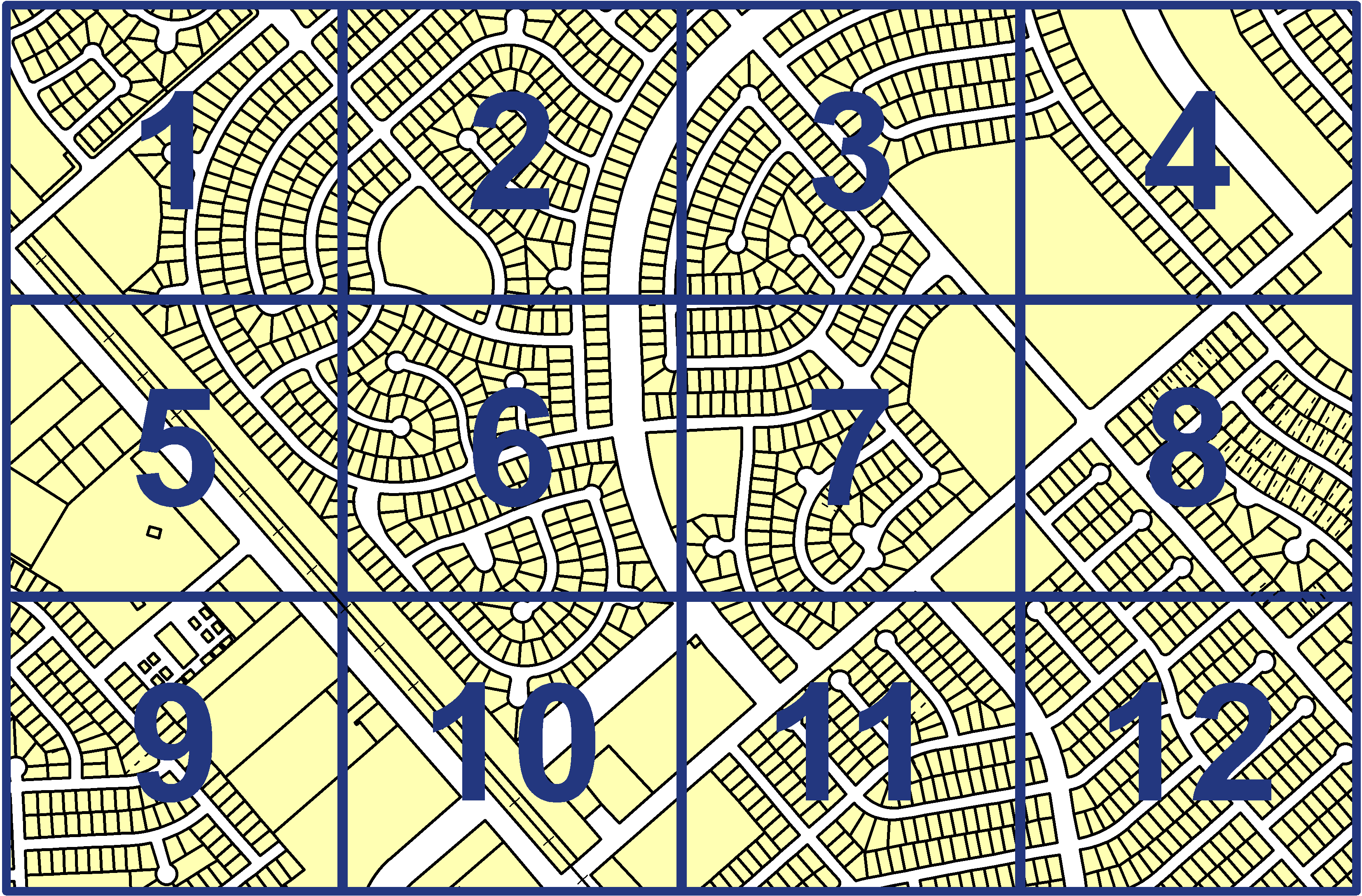 quarter facet map