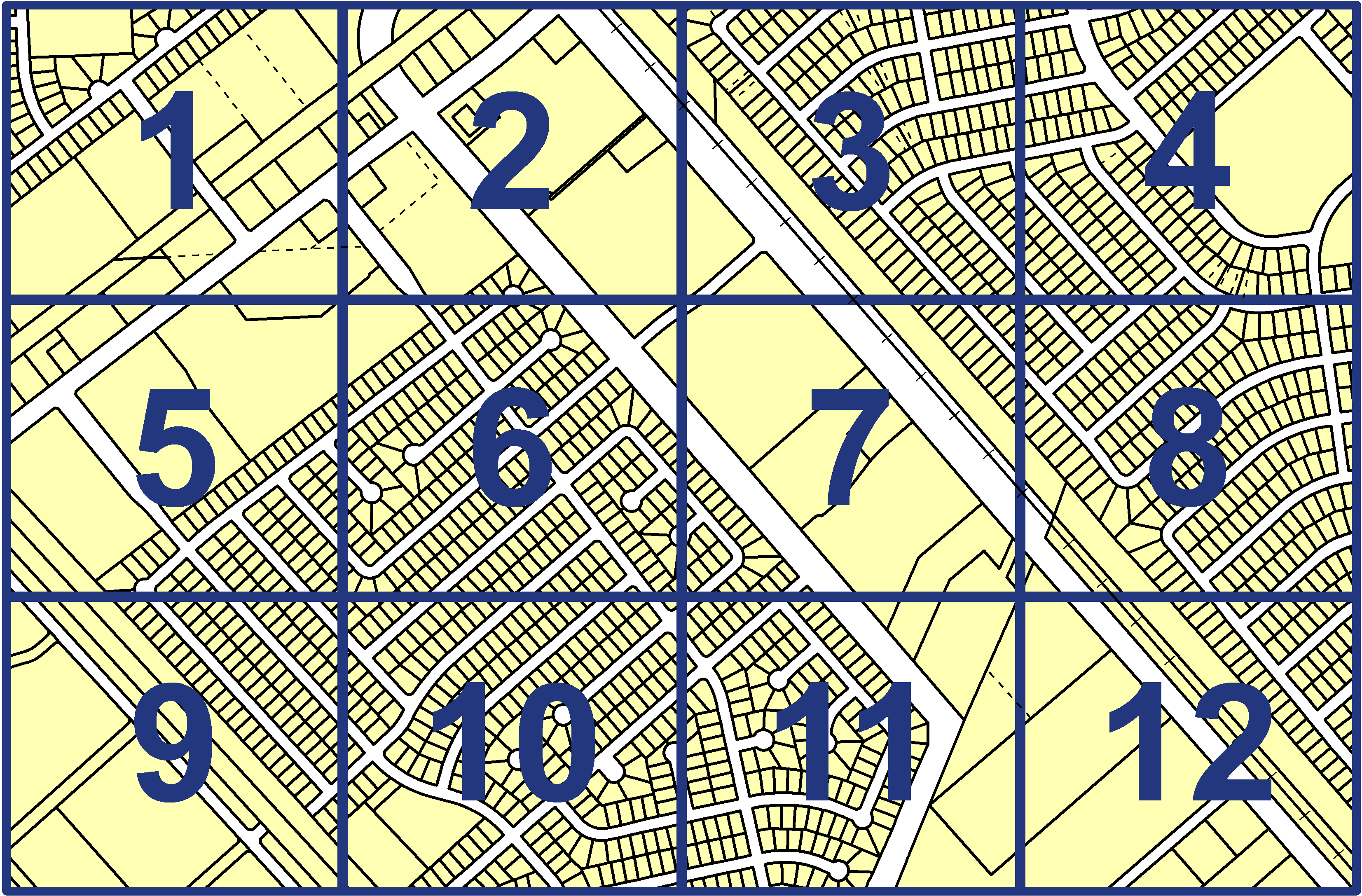 quarter facet map