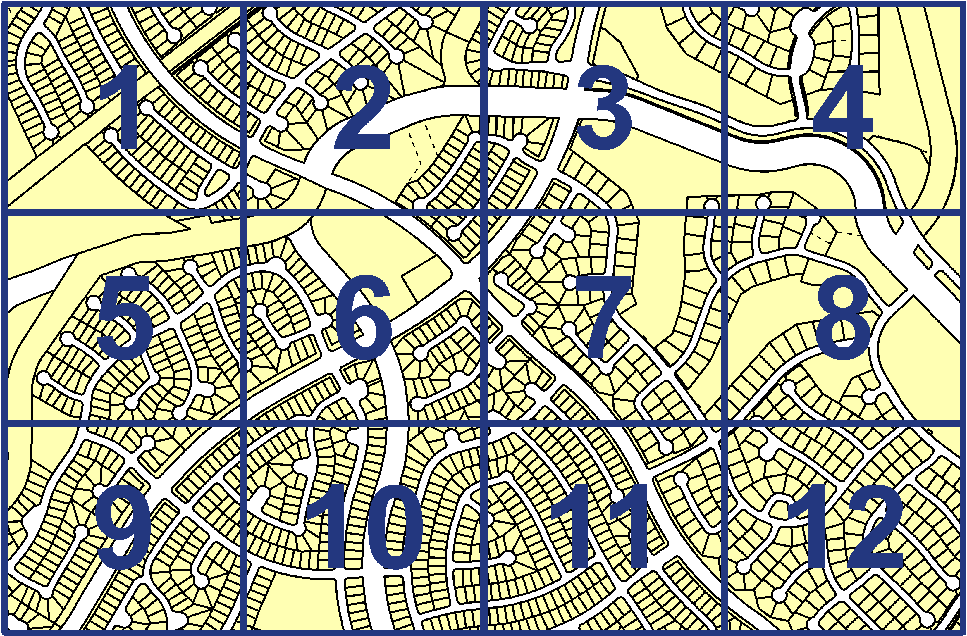 quarter facet map