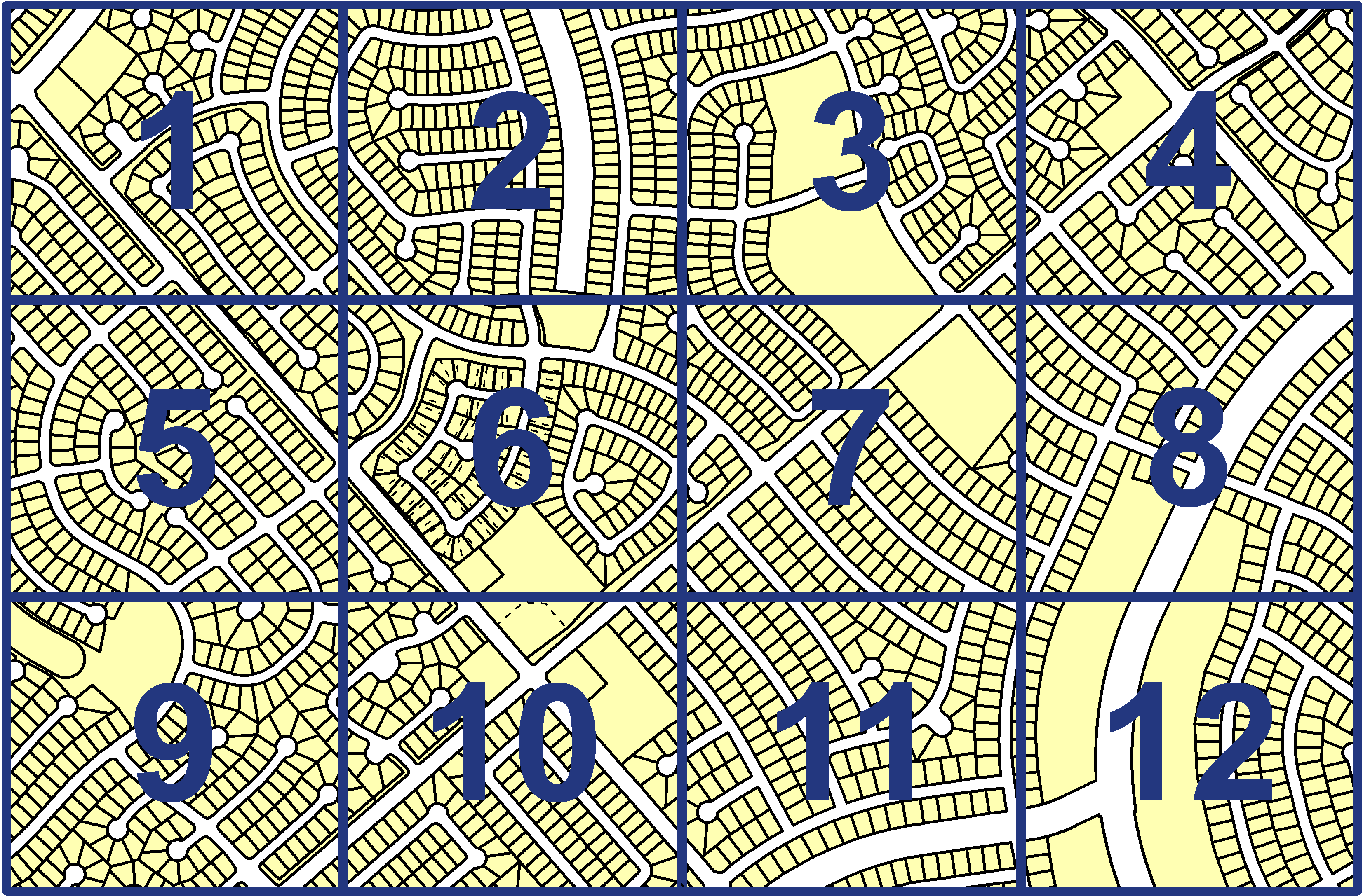 quarter facet map