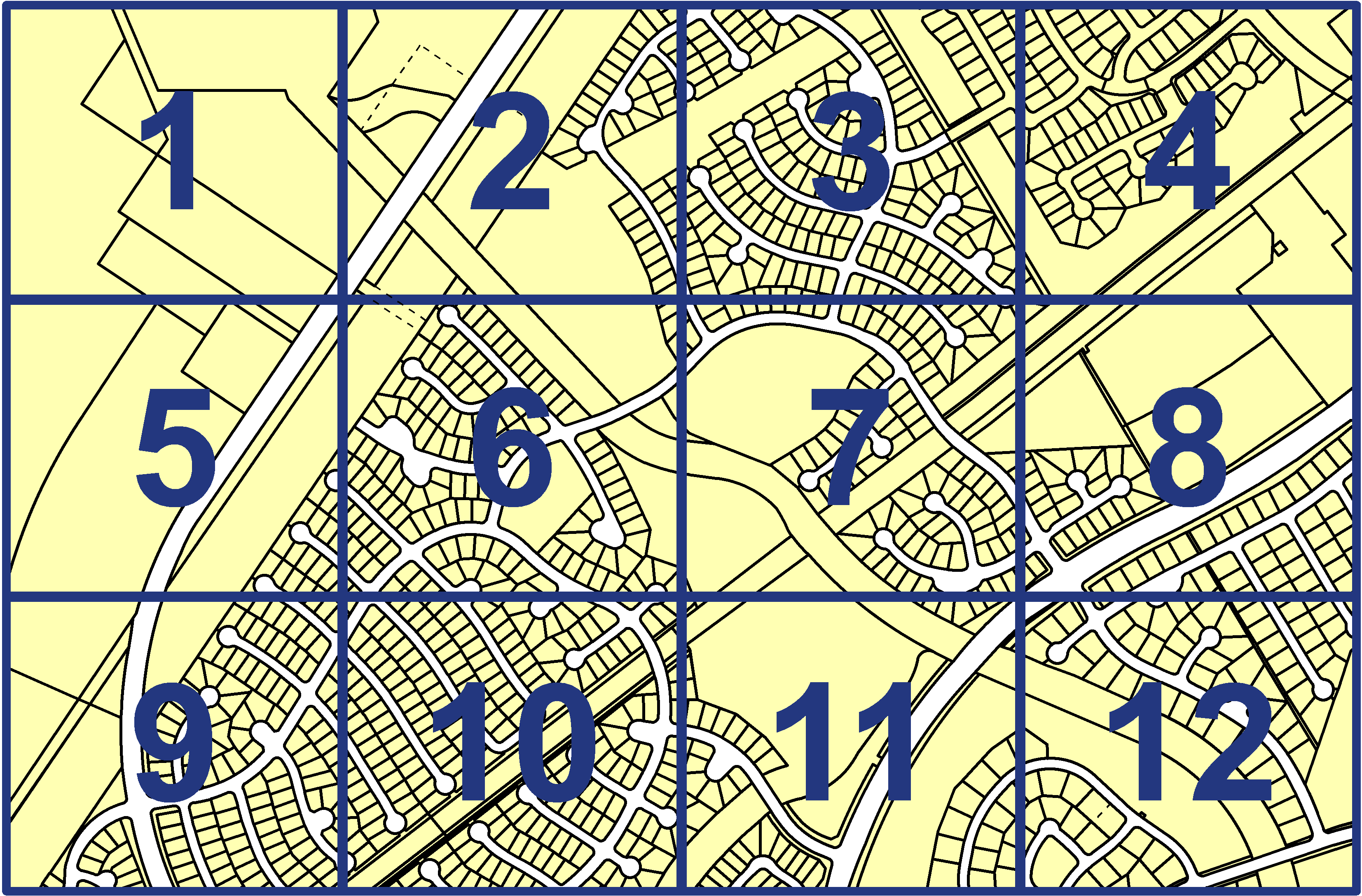 quarter facet map