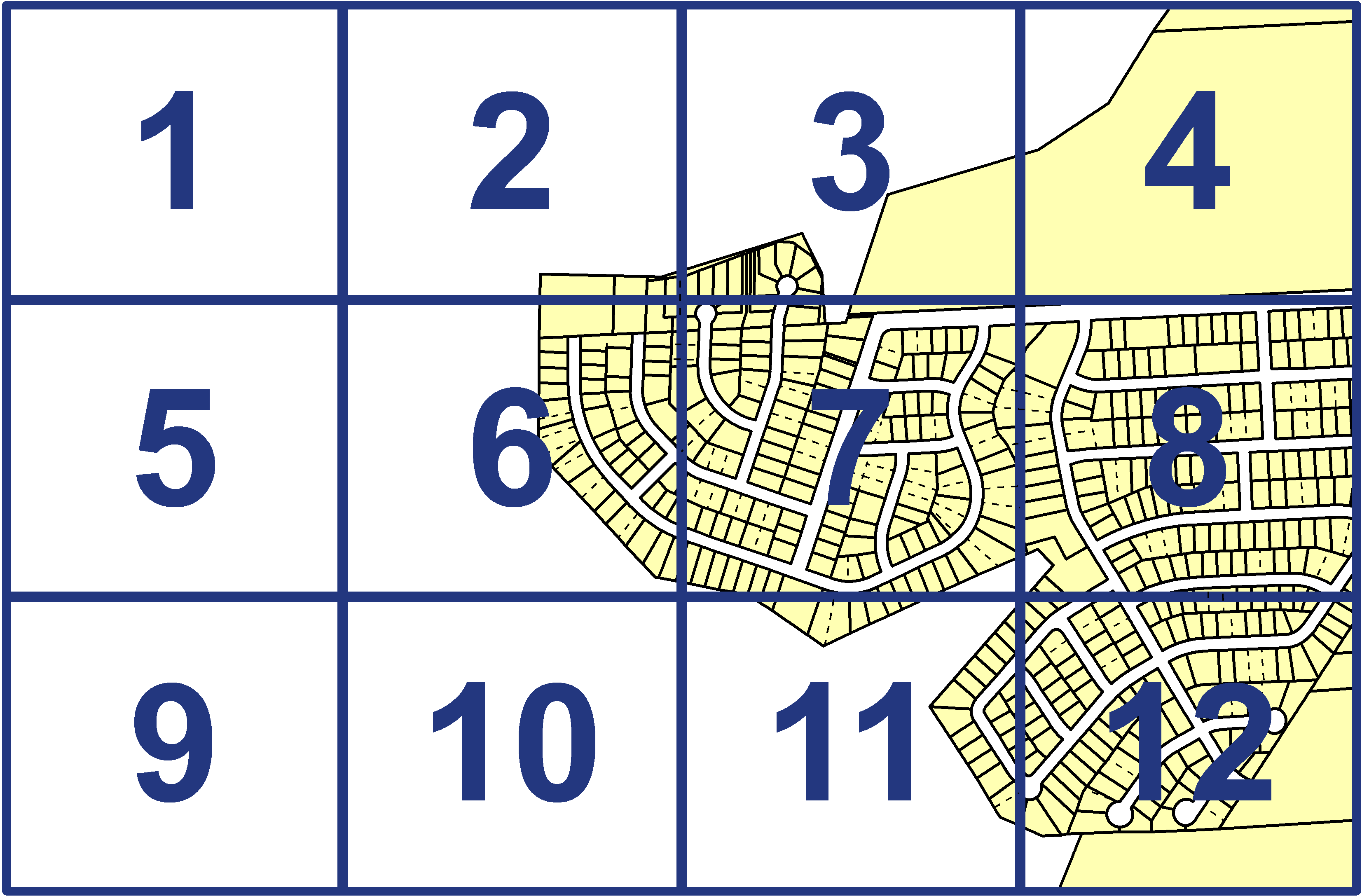 quarter facet map