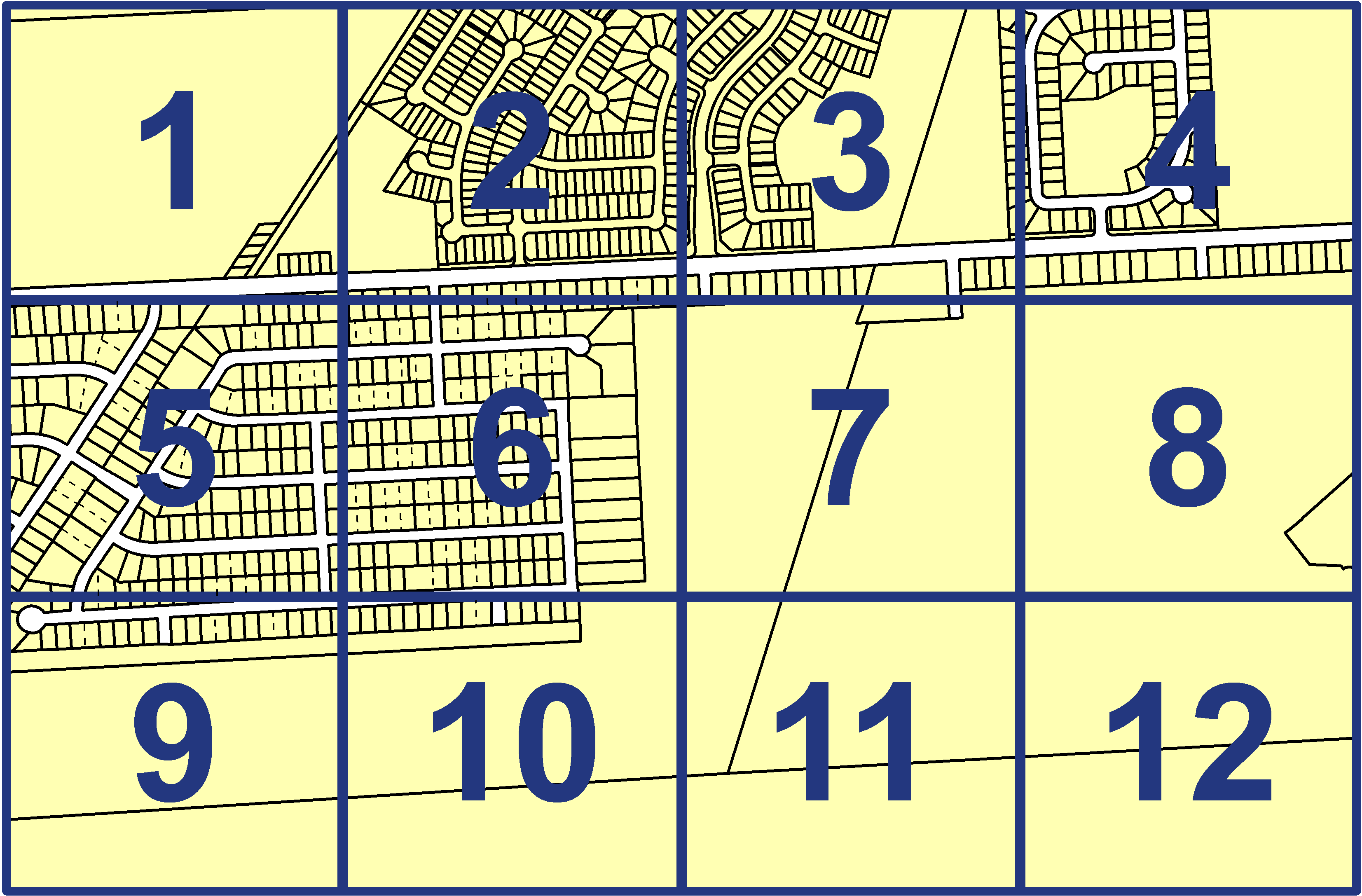 quarter facet map