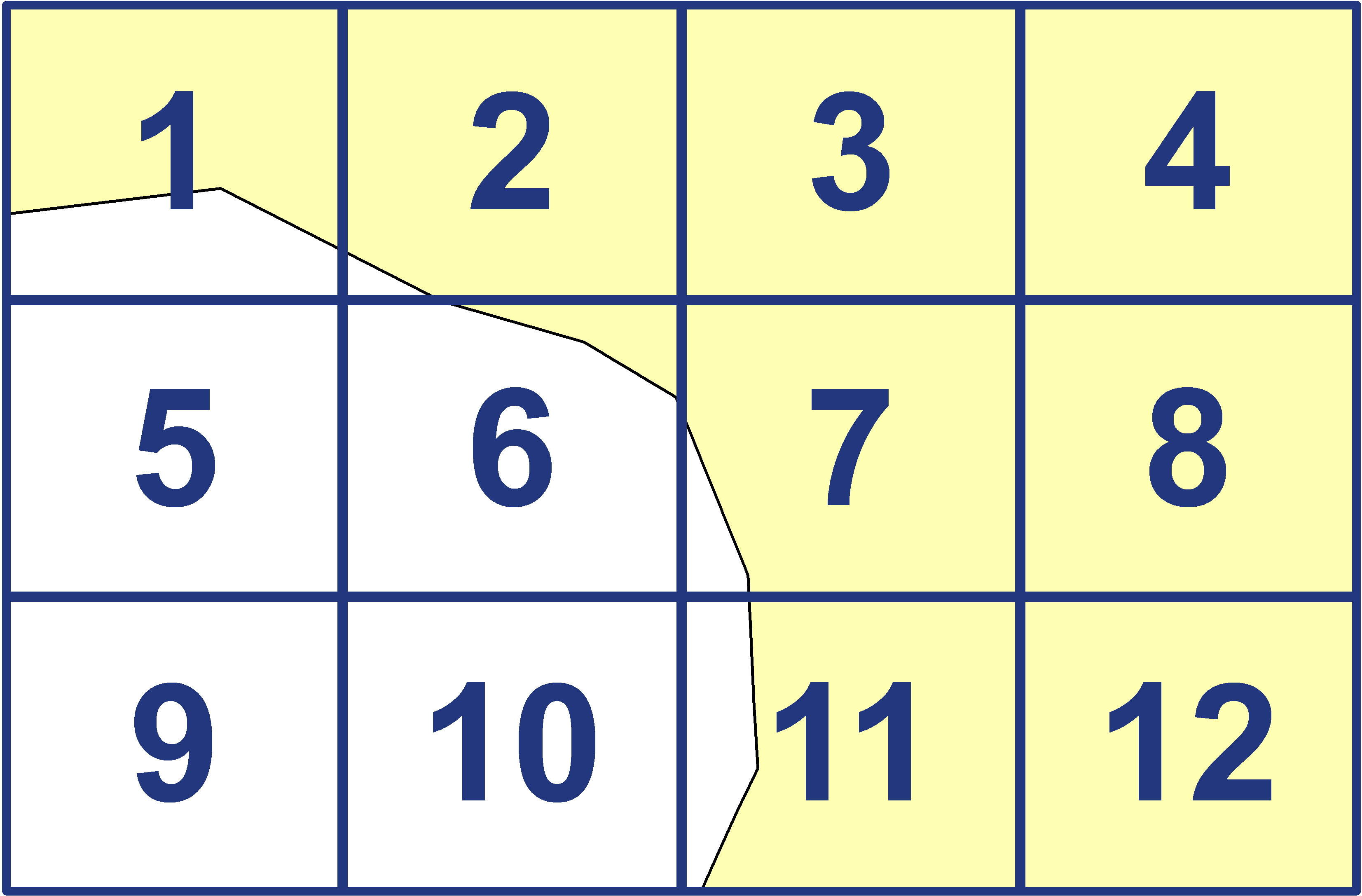 quarter facet map